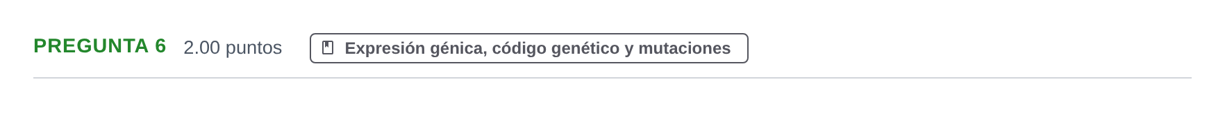 Enunciado: Pregunta 6 · Biología PAU Asturias Extraordinaria 2023