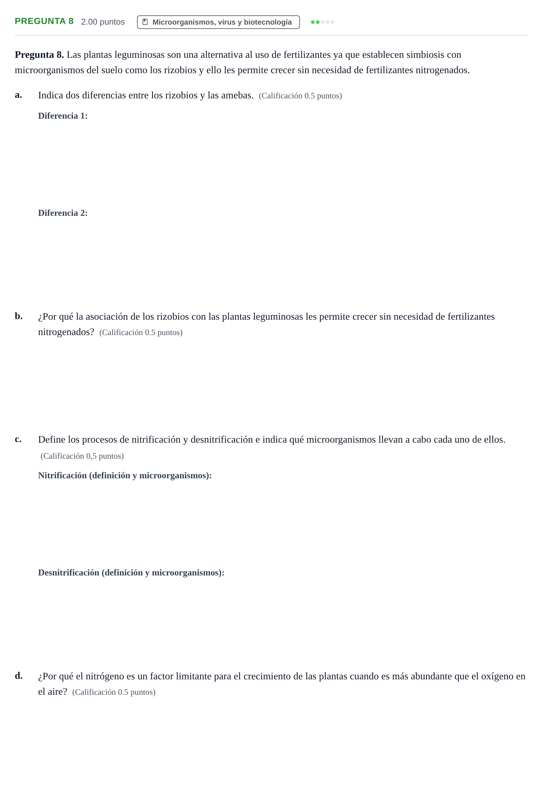 Enunciado: Pregunta 8 · Biología PAU Asturias Extraordinaria 2023