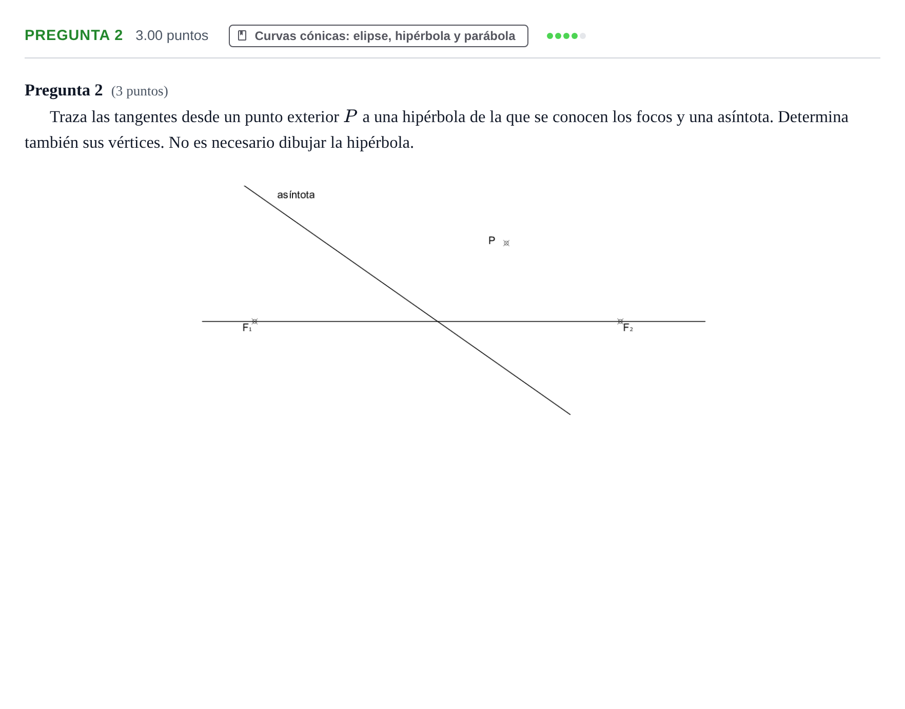 Enunciado: Pregunta 2 · Dibujo técnico II PAU Asturias Ordinaria 2023