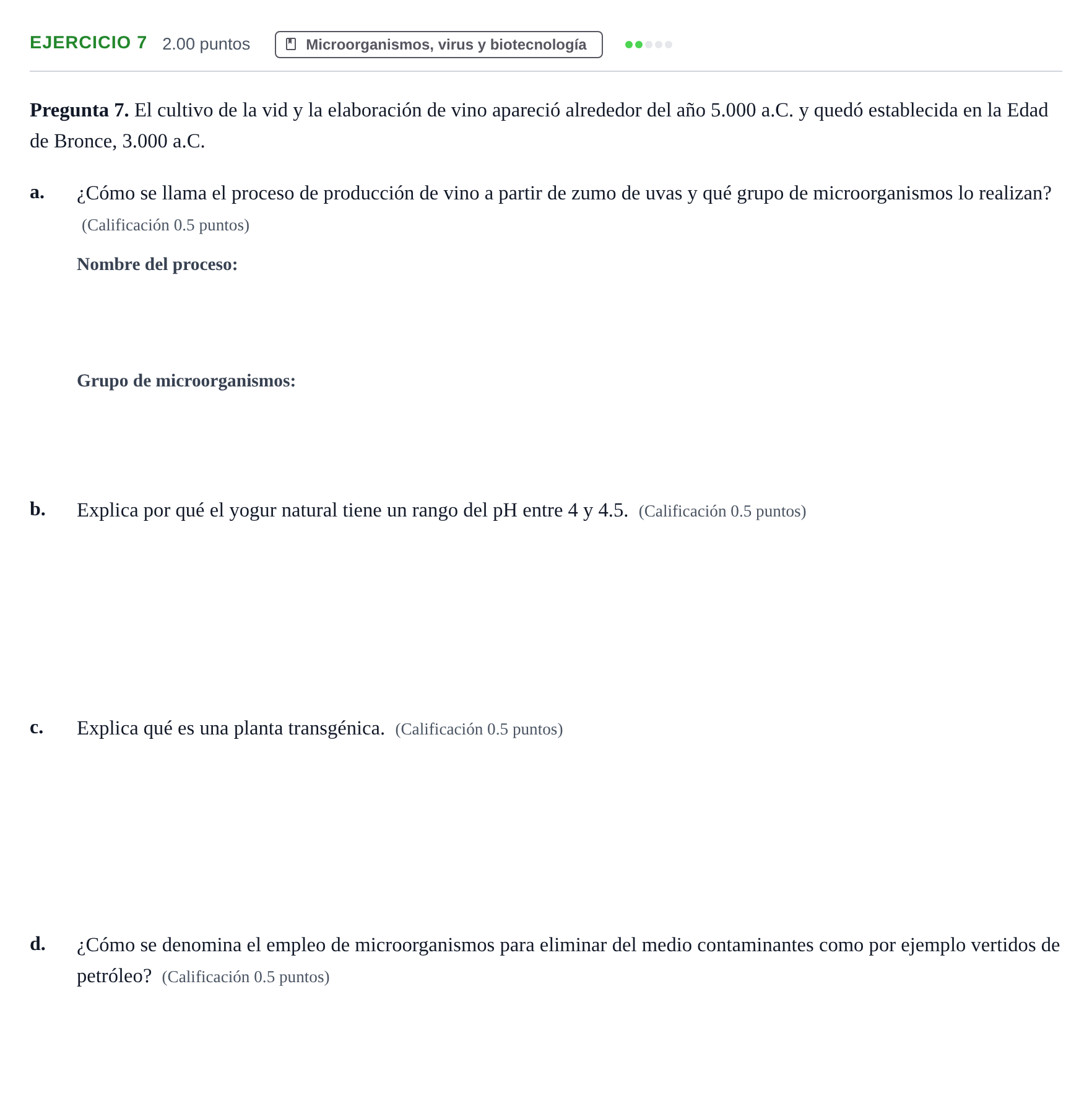 Enunciado: Problema 7 · Biología PAU Asturias Ordinaria 2023