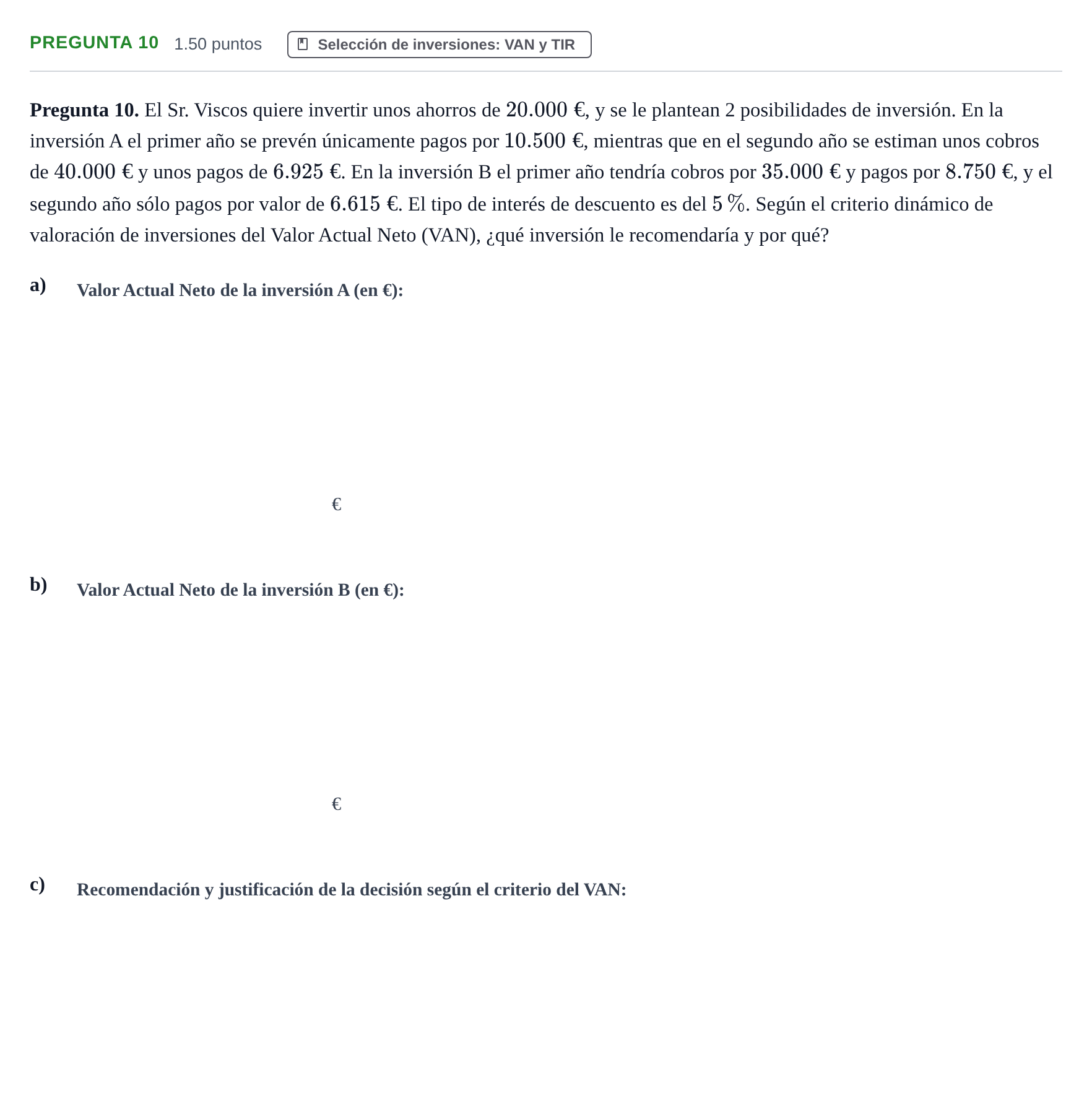 Enunciado: Pregunta 10 · Empresa y Diseño de Modelos de Negocio PAU Asturias Extraordinaria 2023