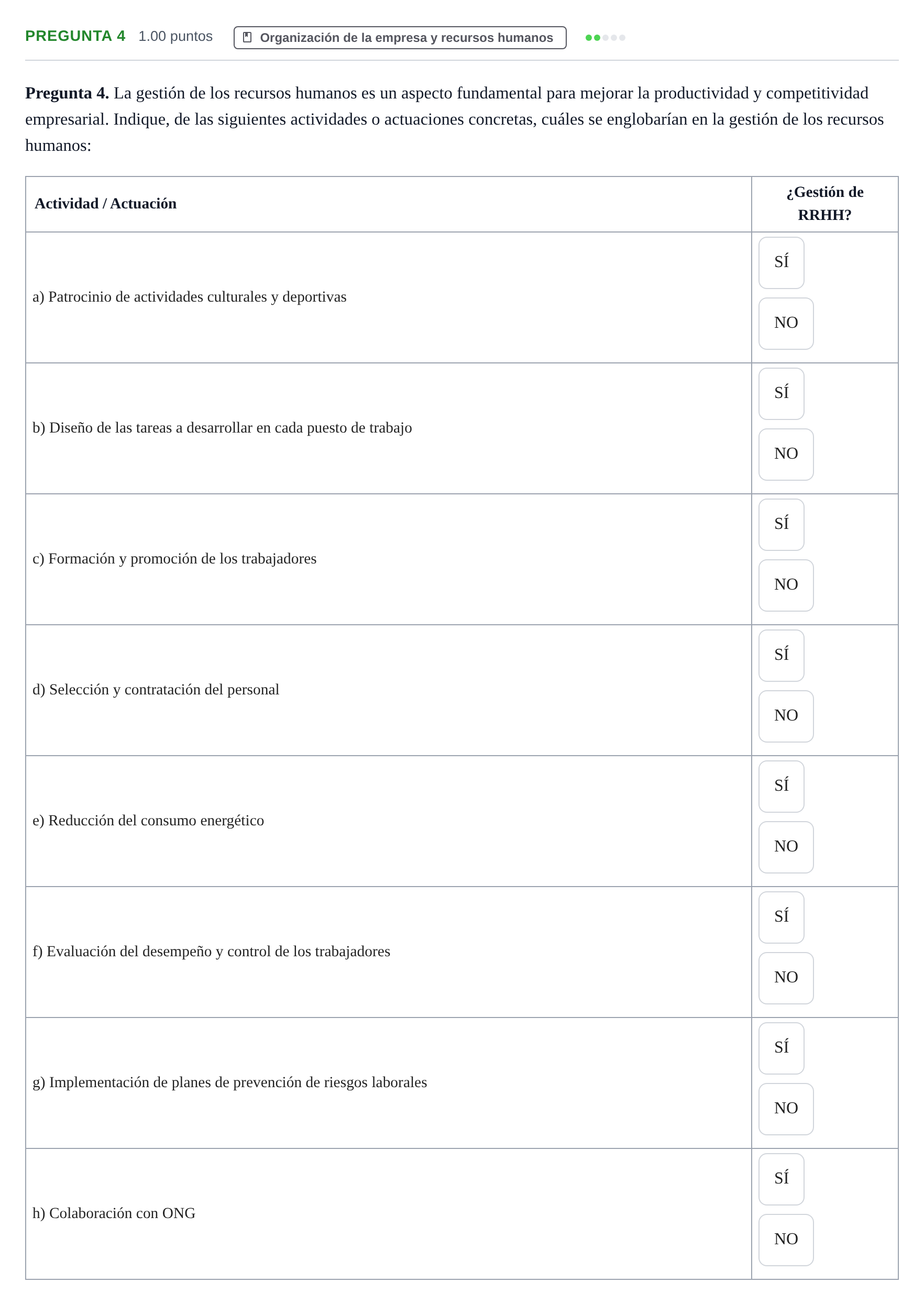 Enunciado: Pregunta 4 · Empresa y Diseño de Modelos de Negocio PAU Asturias Ordinaria 2023