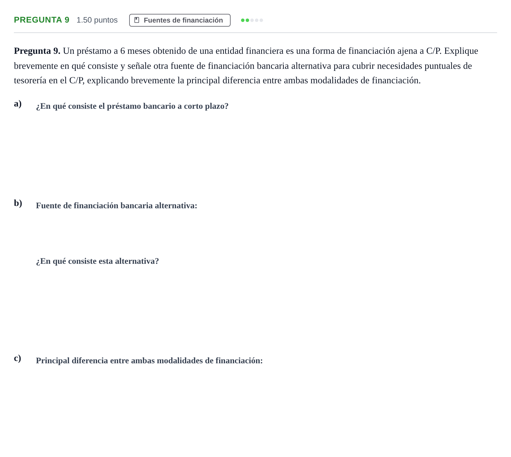 Enunciado: Pregunta 9 · Empresa y Diseño de Modelos de Negocio PAU Asturias Ordinaria 2023