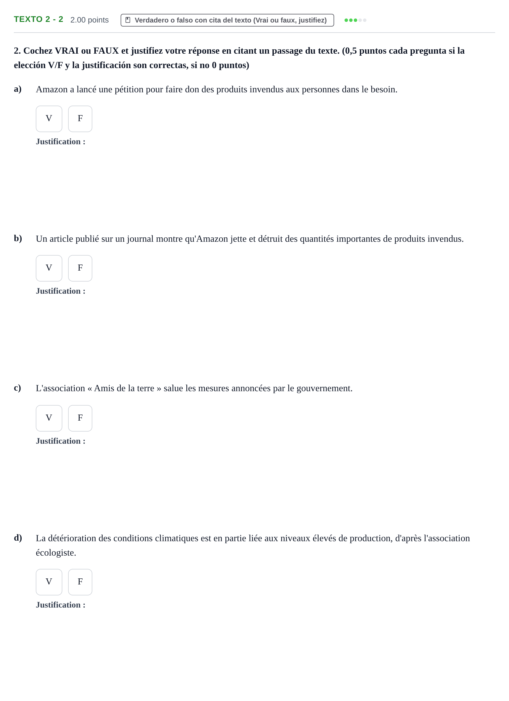Enunciado: Ejercicio Texto 2 - 2 · Francés PAU Asturias Ordinaria (2ª lengua extranjera) 2023