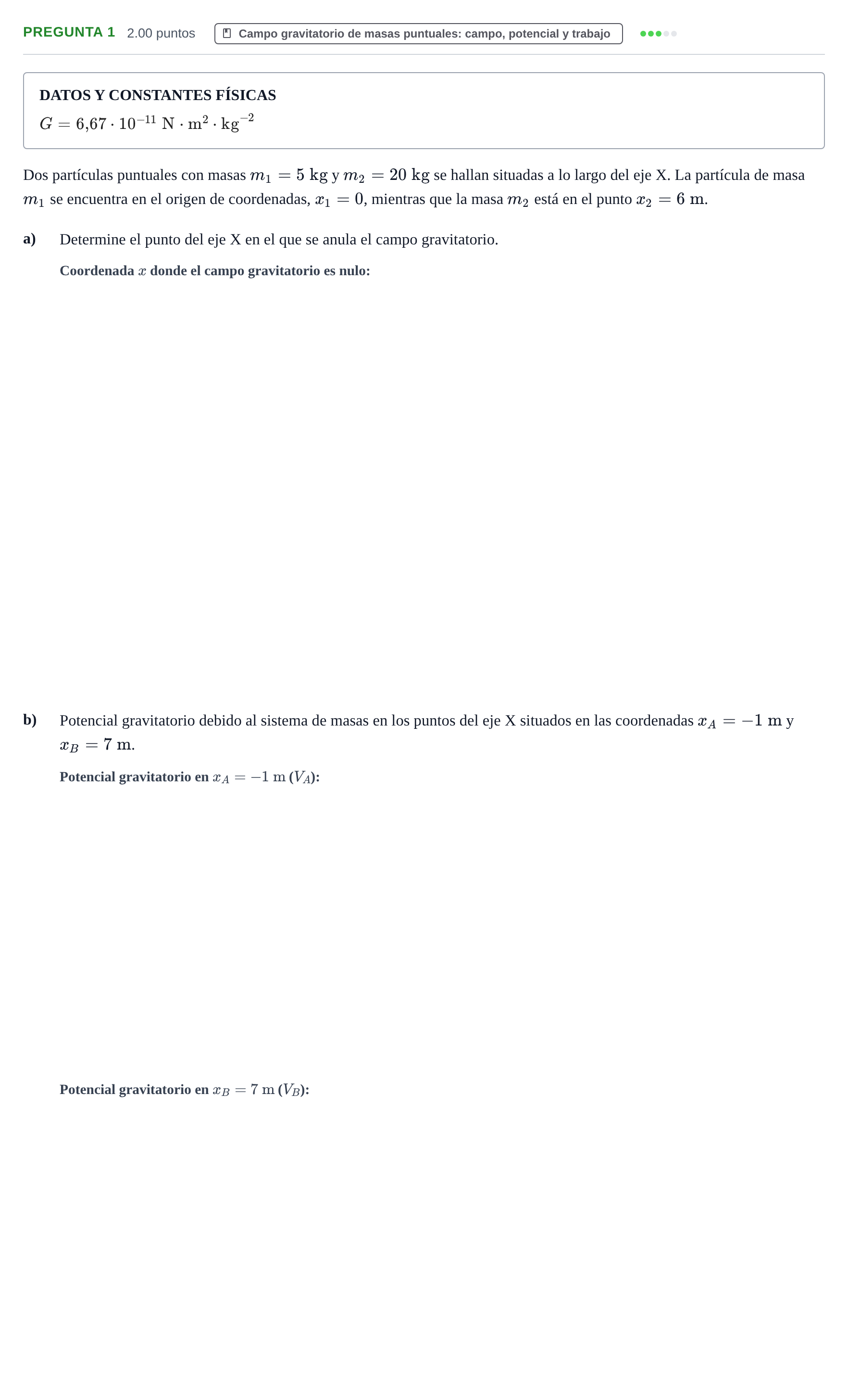 Enunciado: Pregunta 1 · Física PAU Asturias Ordinaria 2023