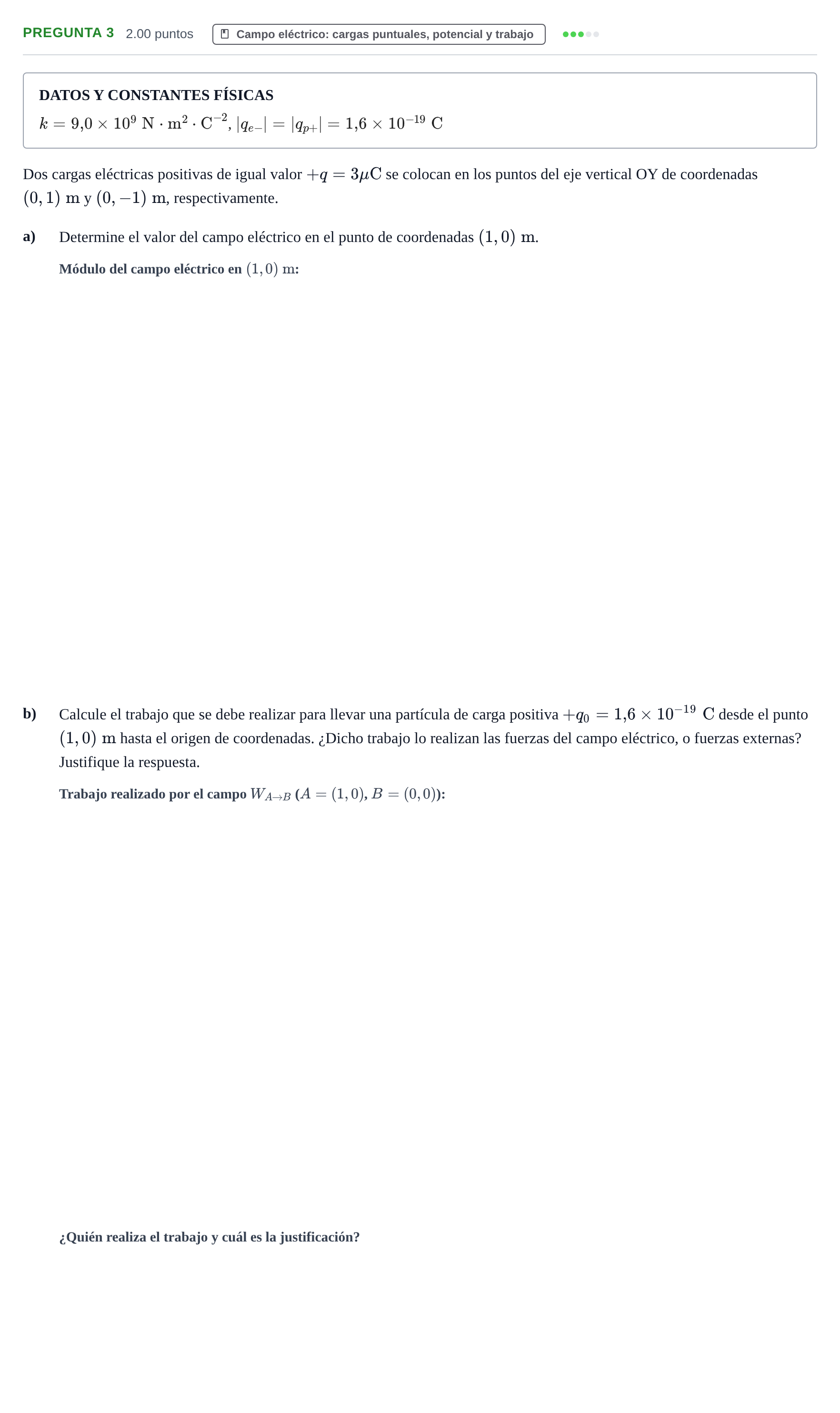 Enunciado: Pregunta 3 · Física PAU Asturias Ordinaria 2023