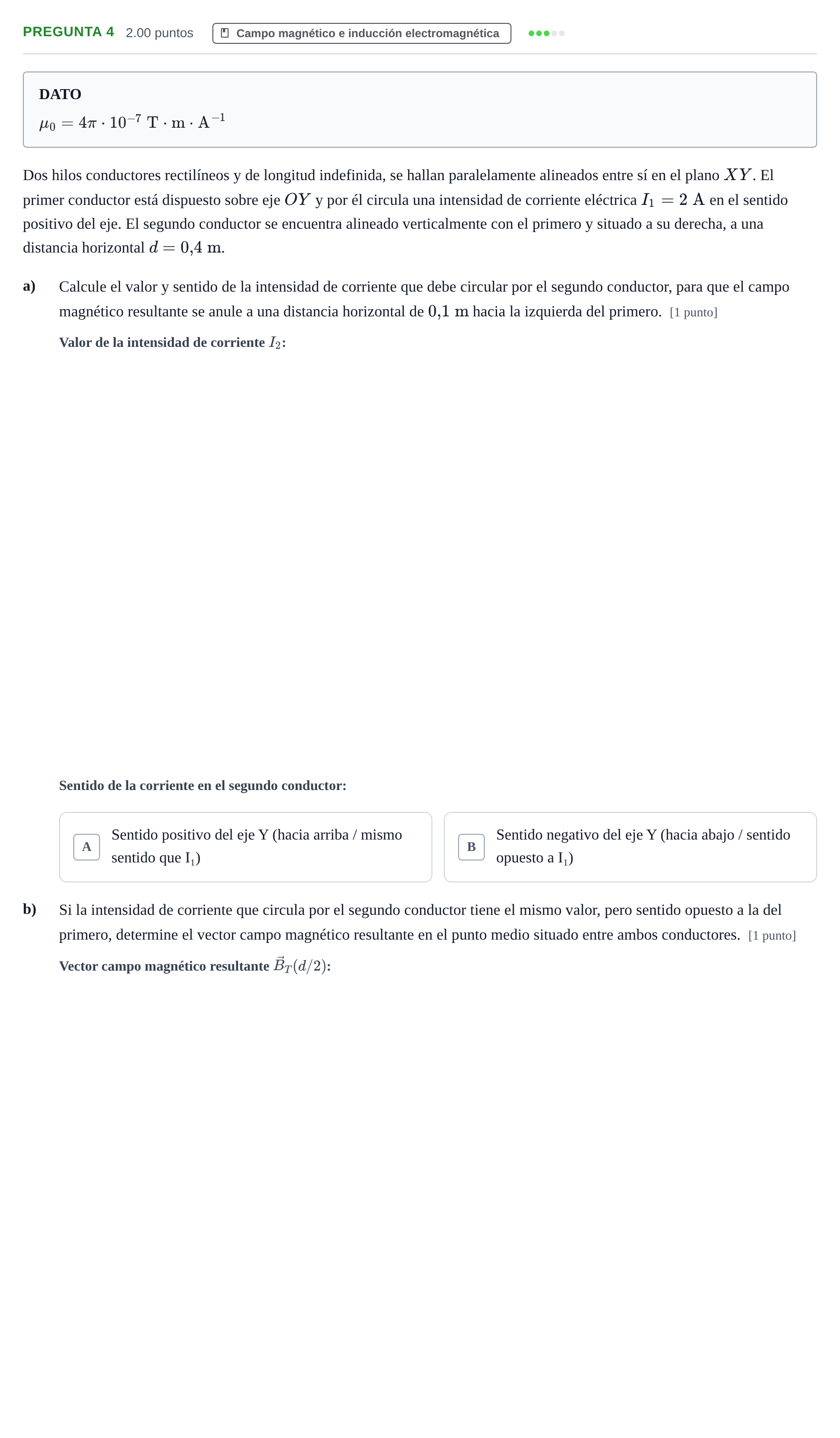 Enunciado: Pregunta 4 · Física PAU Asturias Ordinaria 2023
