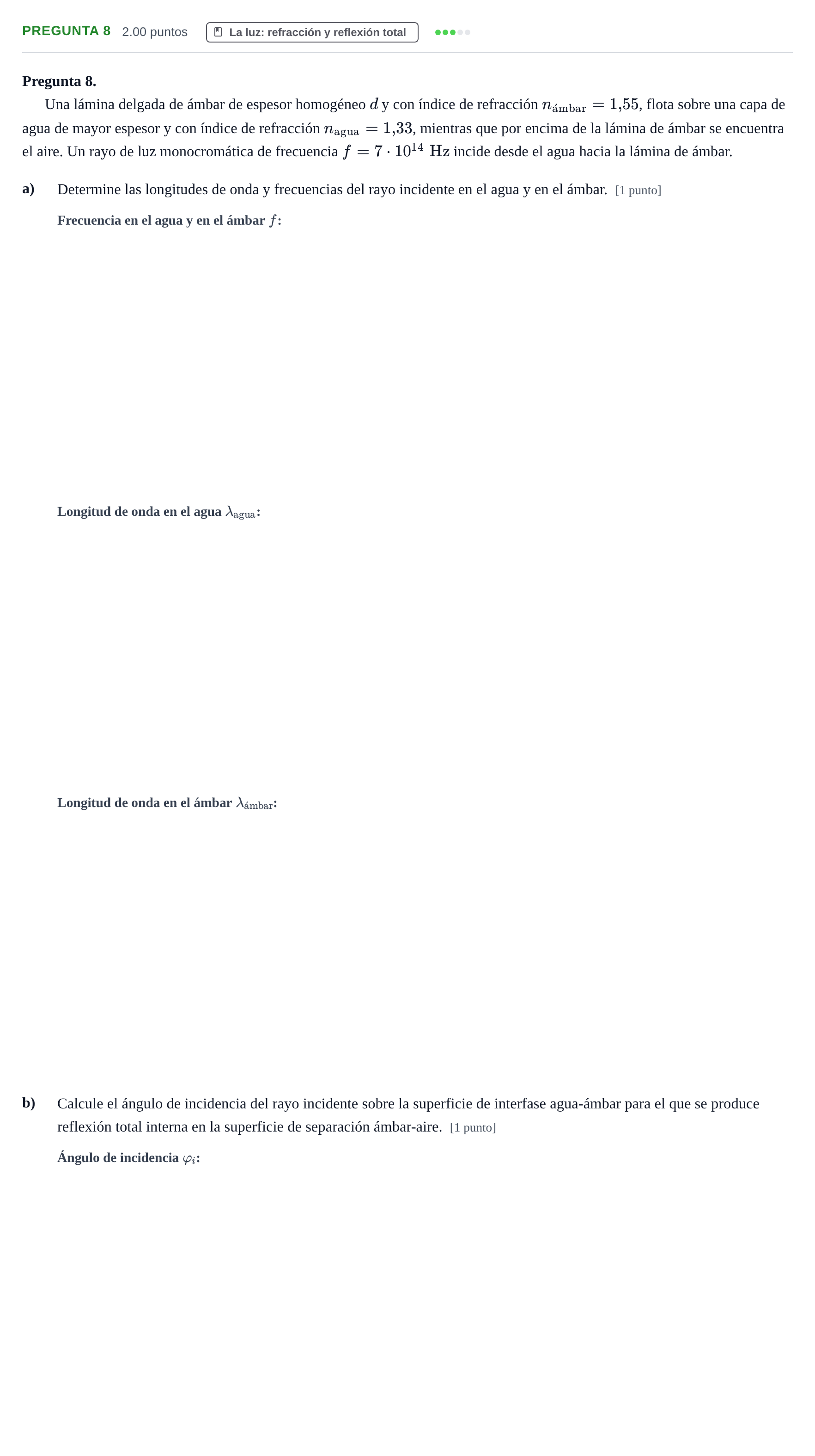 Enunciado: Pregunta 8 · Física PAU Asturias Ordinaria 2023
