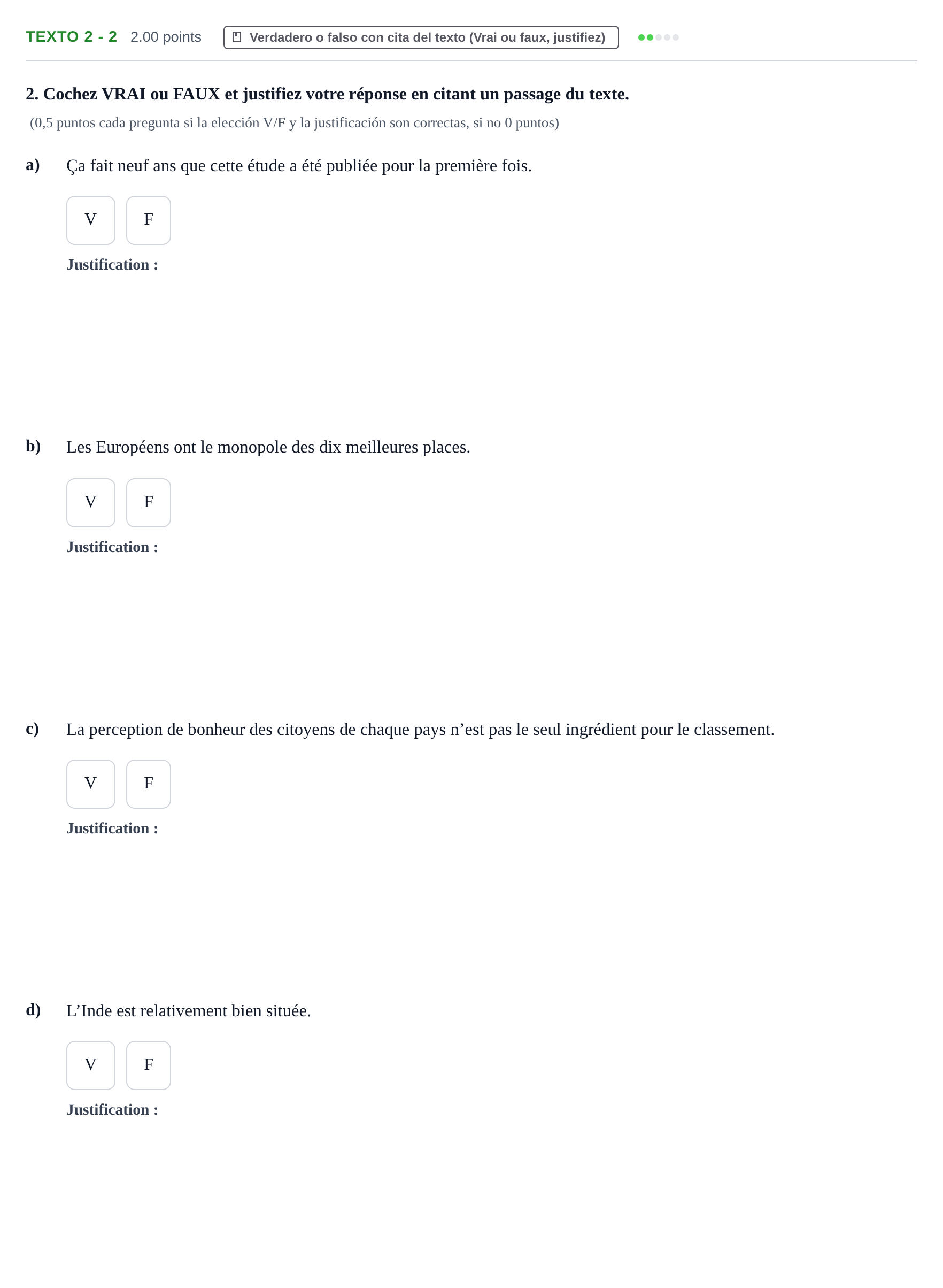Enunciado: Ejercicio Texto 2 - 2 · Francés PAU Asturias Extraordinaria 2023
