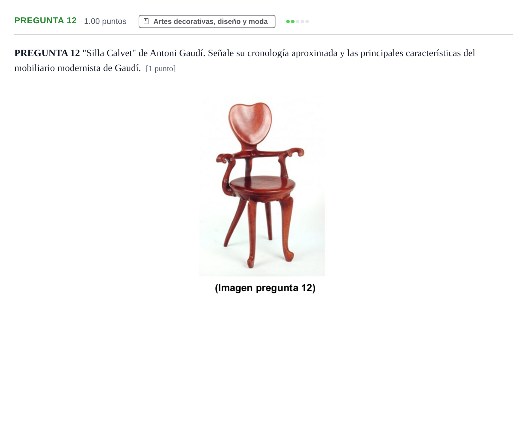 Enunciado: Pregunta 12 · Fundamentos Artísticos PAU Asturias Ordinaria 2023