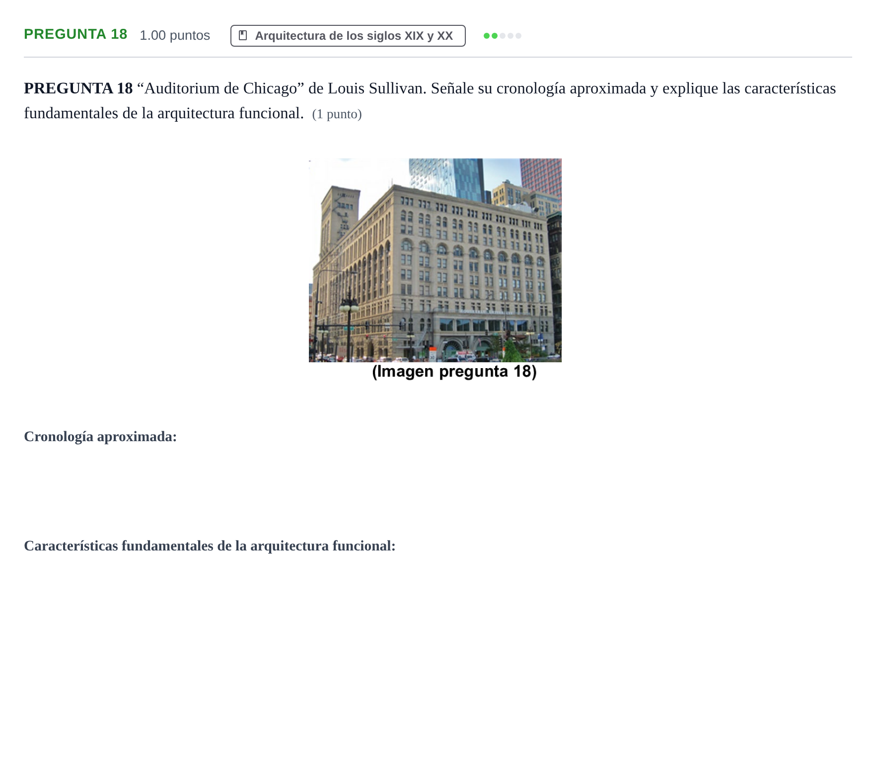 Enunciado: Pregunta 18 · Fundamentos Artísticos PAU Asturias Ordinaria 2023