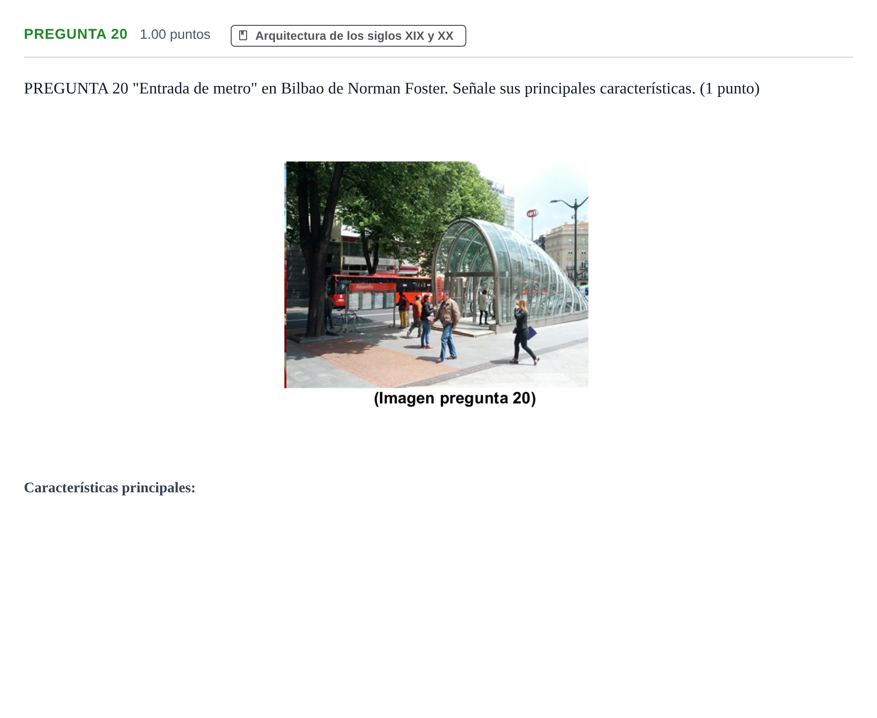 Enunciado: Pregunta 20 · Fundamentos Artísticos PAU Asturias Ordinaria 2023