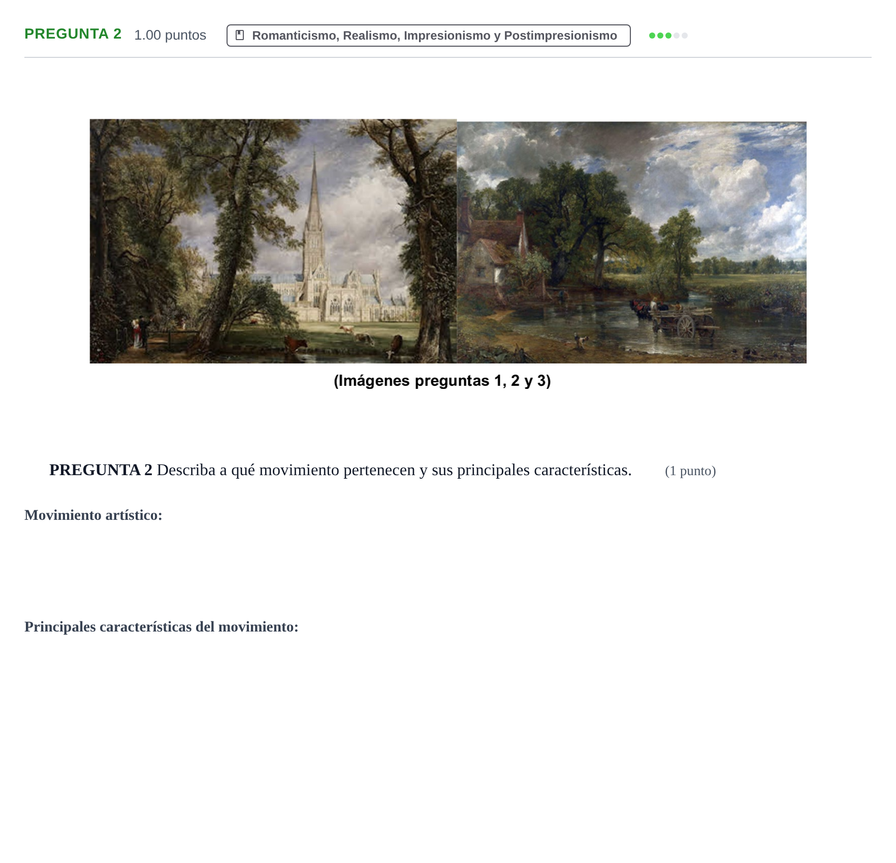 Enunciado: Pregunta 2 · Fundamentos Artísticos PAU Asturias Ordinaria 2023