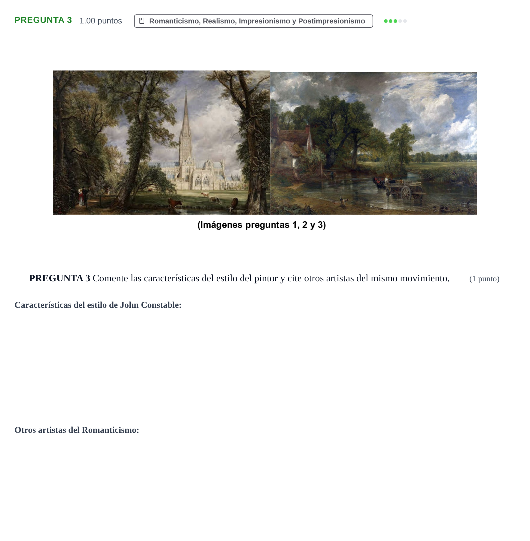 Enunciado: Pregunta 3 · Fundamentos Artísticos PAU Asturias Ordinaria 2023