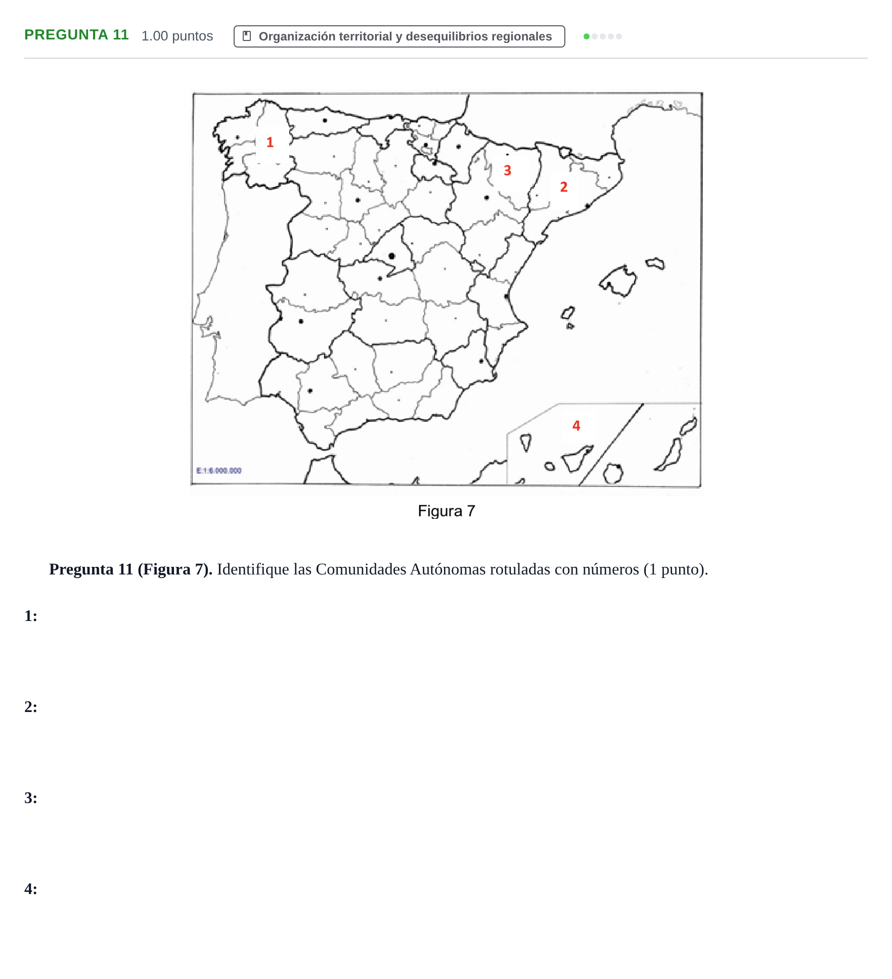 Enunciado: Pregunta 11 · Geografía PAU Asturias Extraordinaria 2023