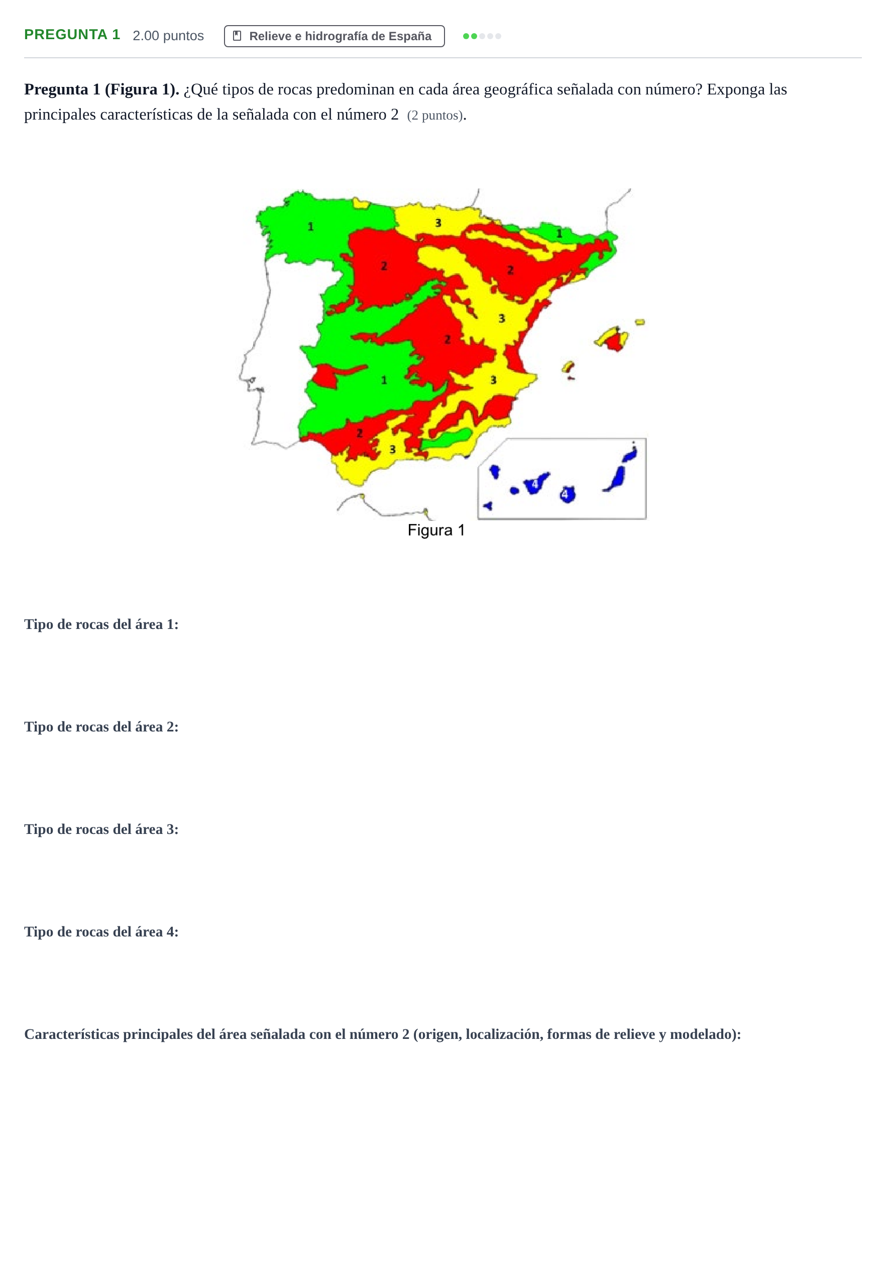 Enunciado: Pregunta 1 · Geografía PAU Asturias Extraordinaria 2023
