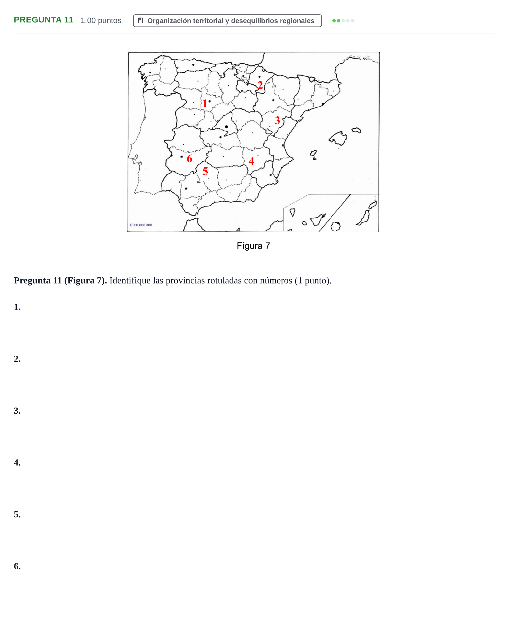 Enunciado: Pregunta 11 · Geografía PAU Asturias Ordinaria 2023