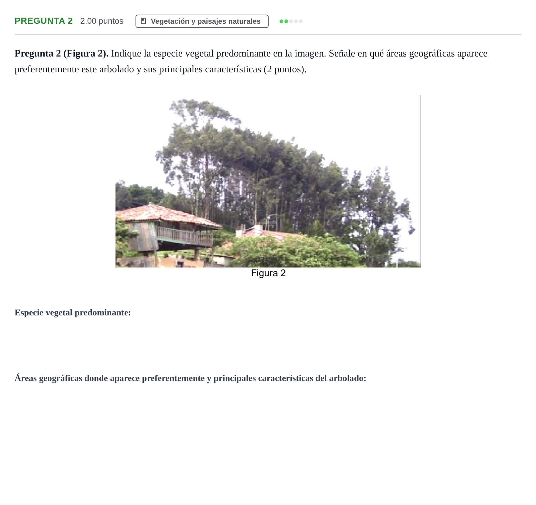 Enunciado: Pregunta 2 · Geografía PAU Asturias Ordinaria 2023
