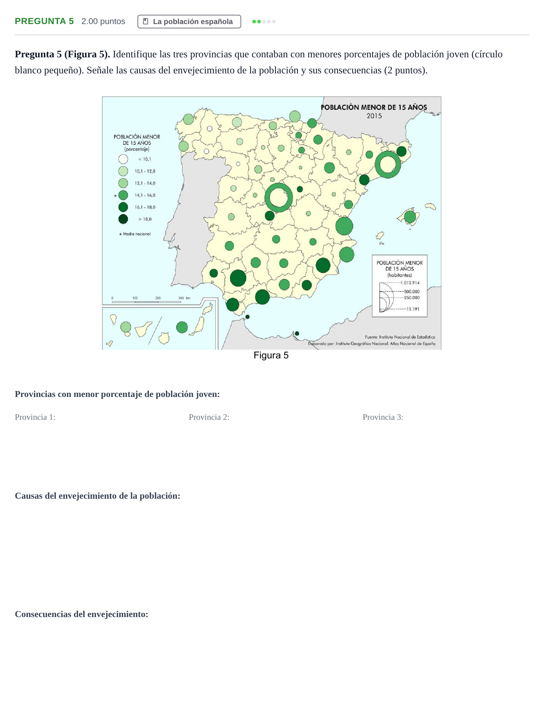 Enunciado: Pregunta 5 · Geografía PAU Asturias Ordinaria 2023