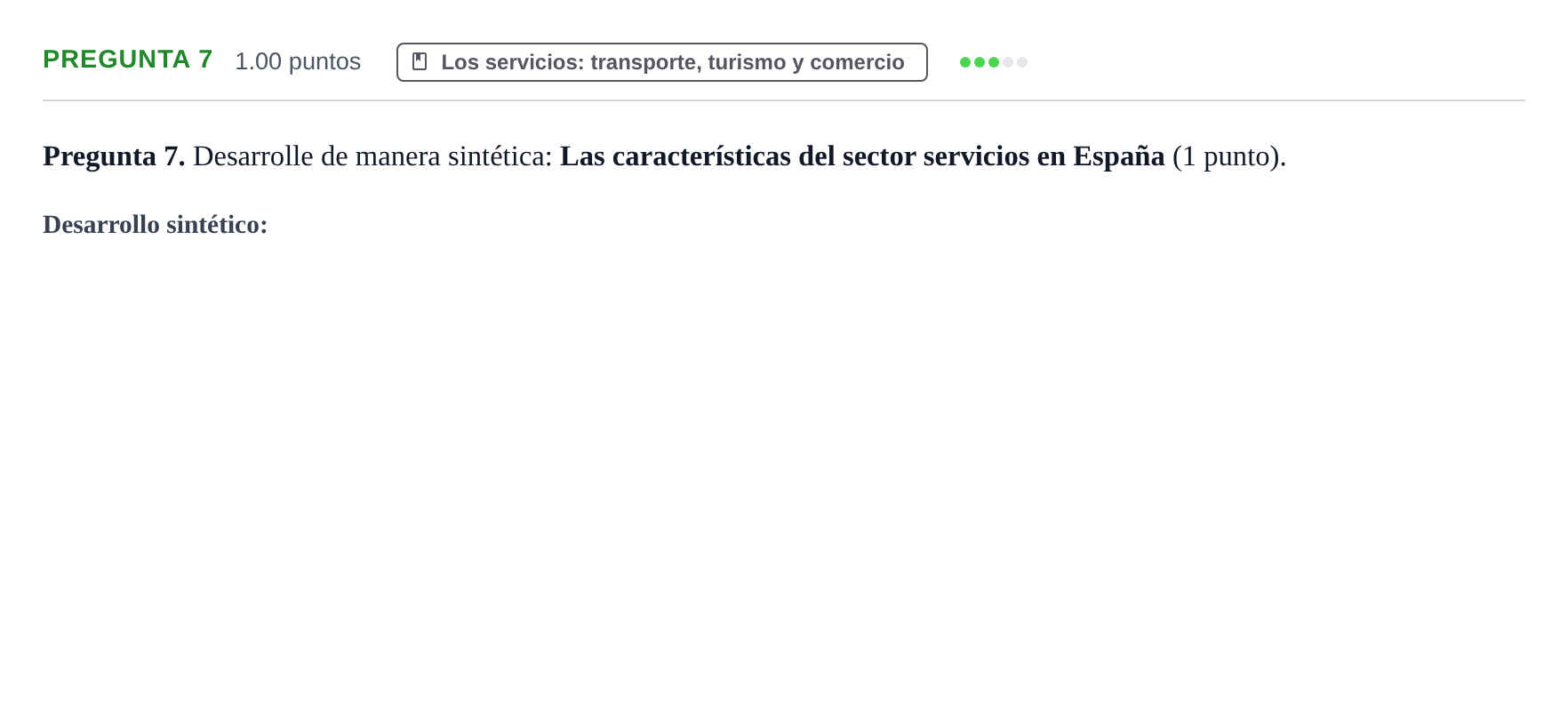 Enunciado: Pregunta 7 · Geografía PAU Asturias Ordinaria 2023