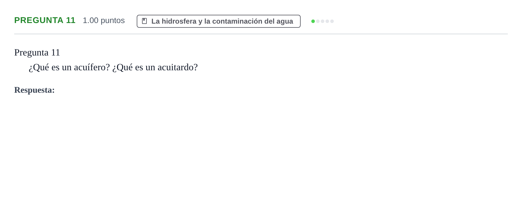 Enunciado: Pregunta 11 · Geología y Ciencias Ambientales PAU Asturias Extraordinaria 2023
