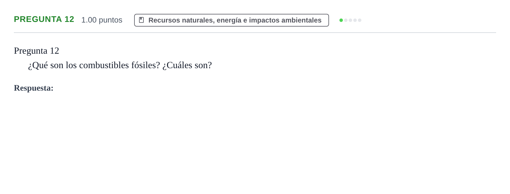 Enunciado: Pregunta 12 · Geología y Ciencias Ambientales PAU Asturias Extraordinaria 2023