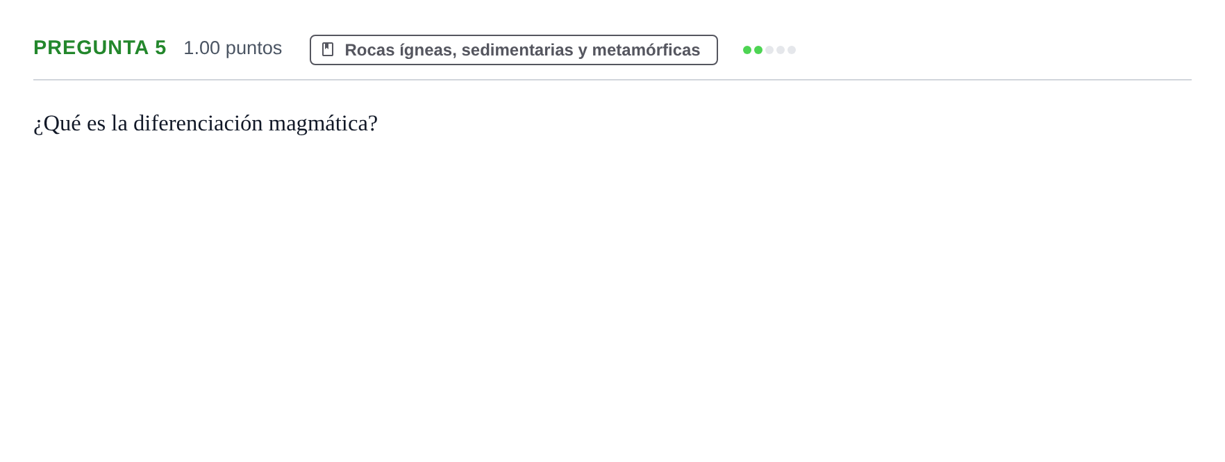 Enunciado: Pregunta 5 · Geología y Ciencias Ambientales PAU Asturias Extraordinaria 2023