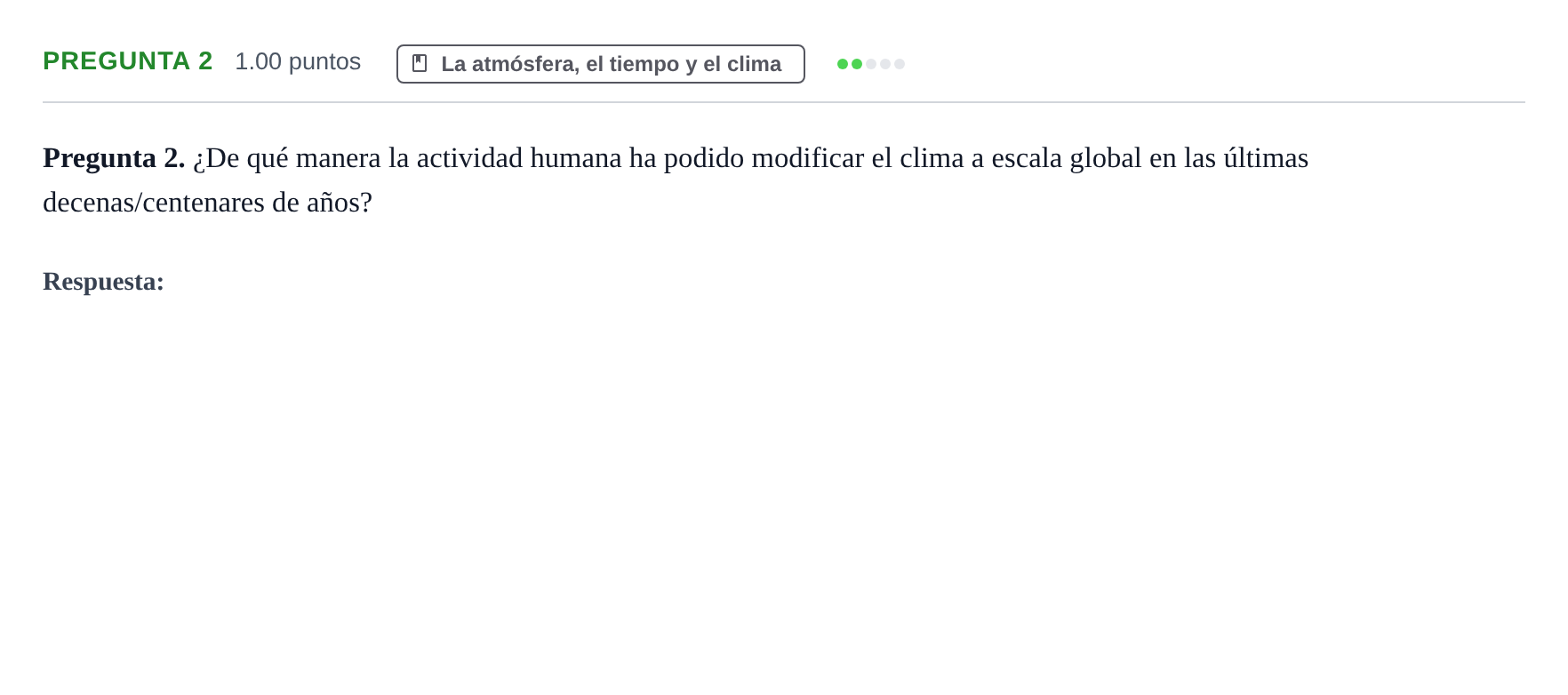 Enunciado: Pregunta 2 · Geología y Ciencias Ambientales PAU Asturias Ordinaria 2023