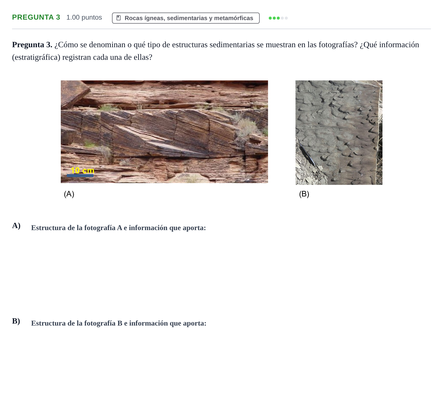 Enunciado: Pregunta 3 · Geología y Ciencias Ambientales PAU Asturias Ordinaria 2023