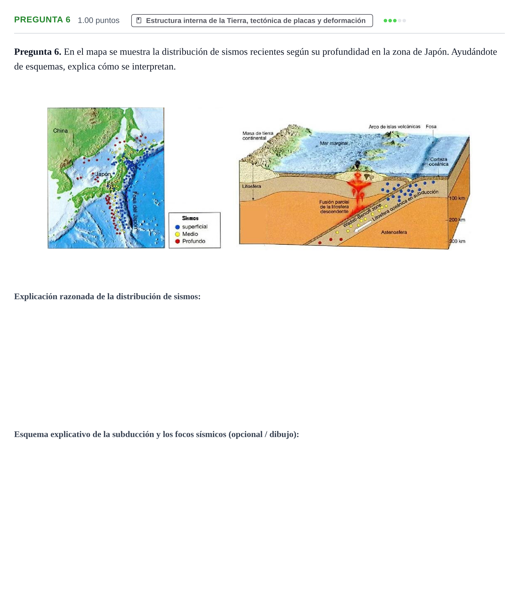 Enunciado: Pregunta 6 · Geología y Ciencias Ambientales PAU Asturias Ordinaria 2023