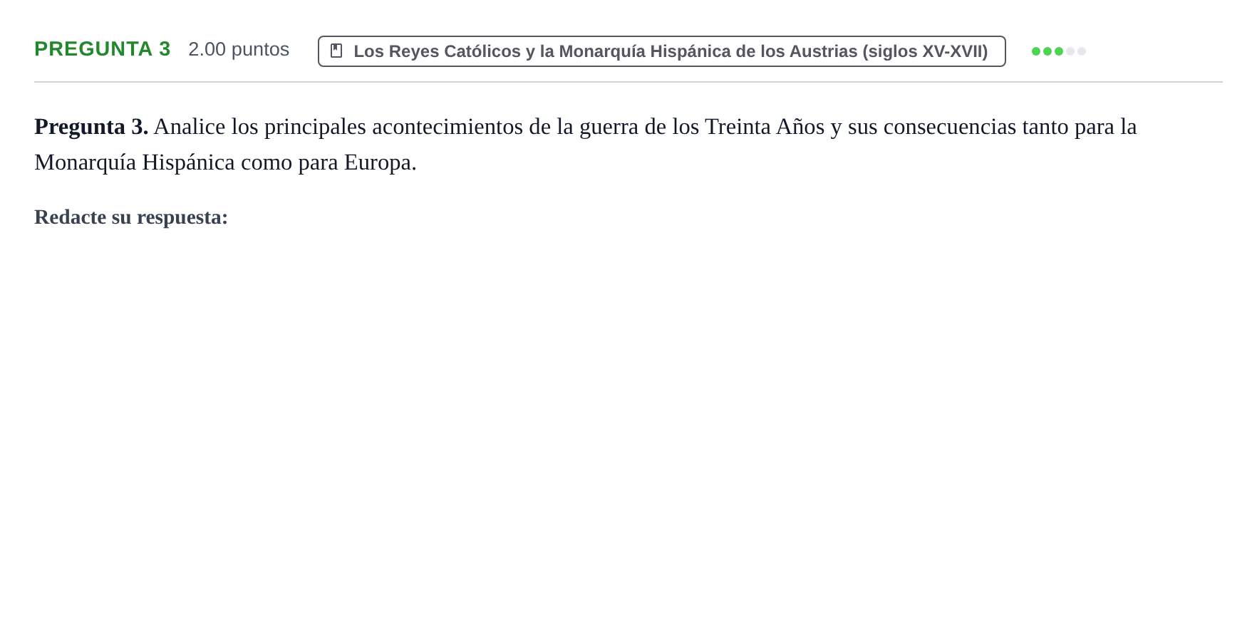 Enunciado: Pregunta 3 · Historia de España PAU Asturias Ordinaria 2023