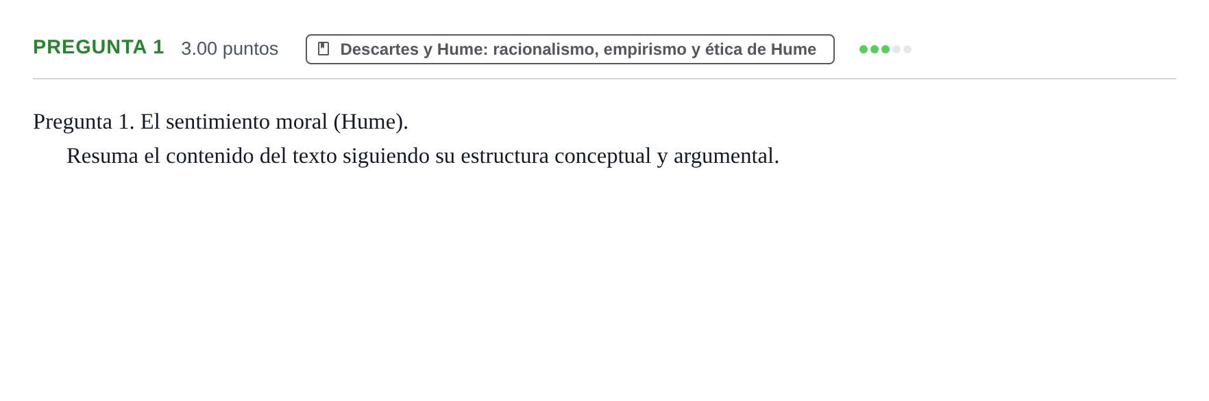 Enunciado: Pregunta 1 · Historia de la Filosofía PAU Asturias Extraordinaria 2023