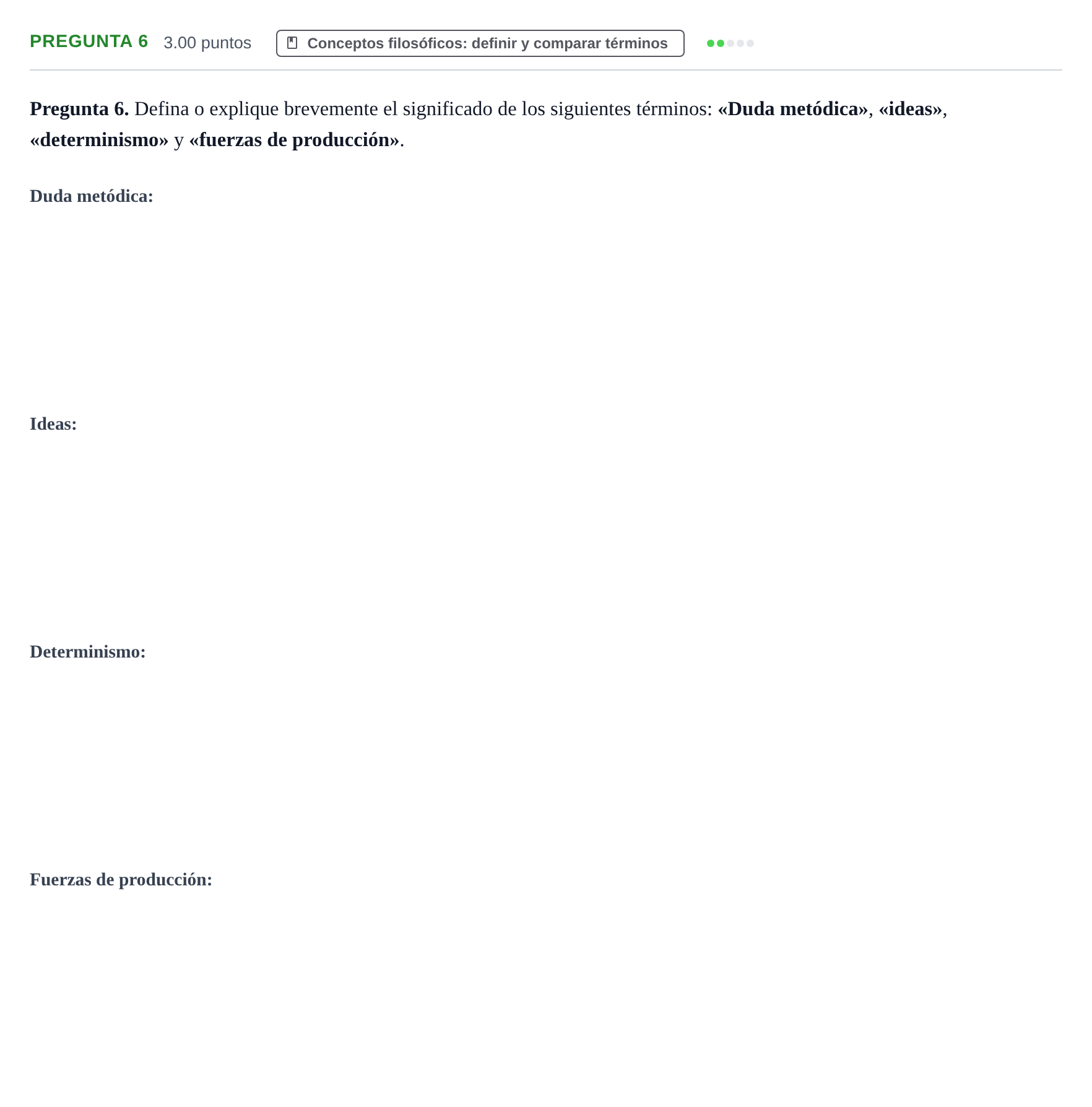 Enunciado: Pregunta 6 · Historia de la Filosofía PAU Asturias Extraordinaria 2023