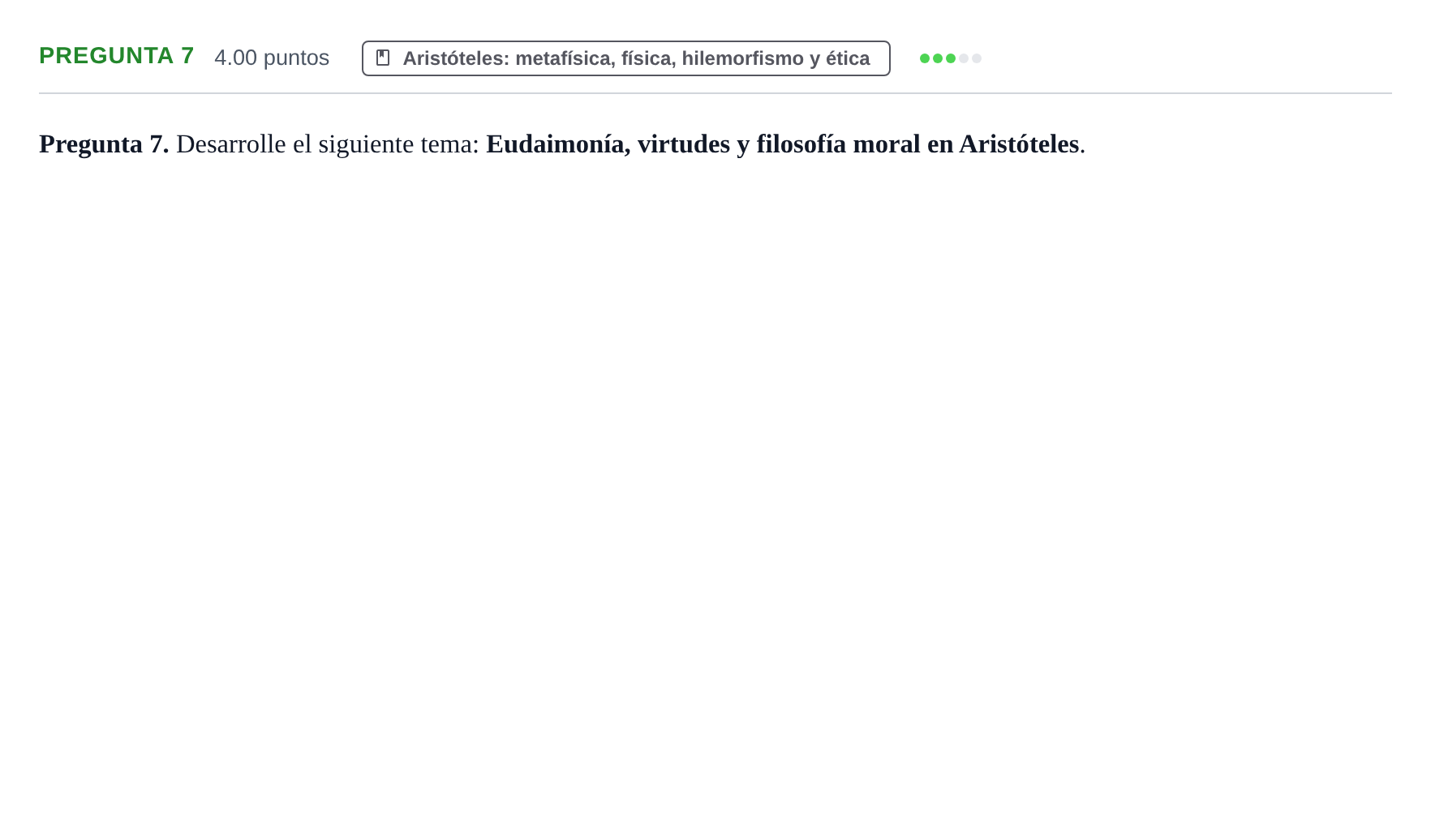 Enunciado: Pregunta 7 · Historia de la Filosofía PAU Asturias Extraordinaria 2023
