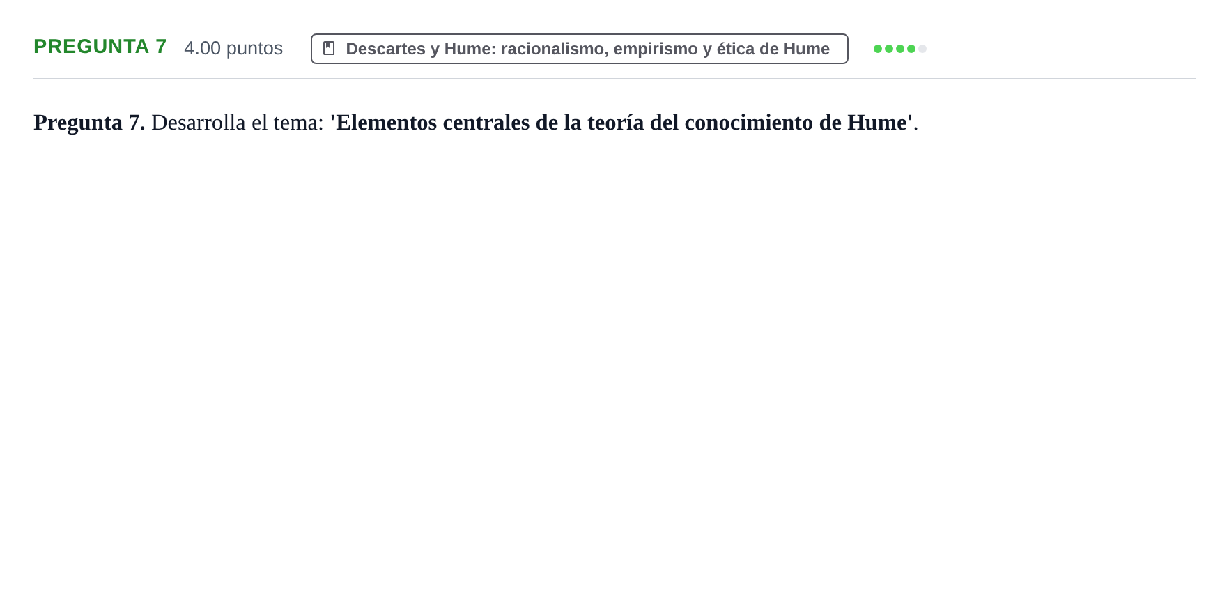Enunciado: Pregunta 7 · Historia de la Filosofía PAU Asturias Ordinaria 2023