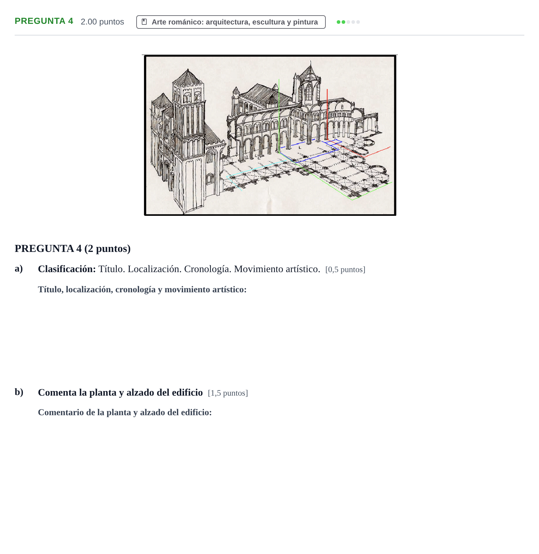 Enunciado: PREGUNTA 4 · Historia del Arte PAU Asturias Extraordinaria 2023