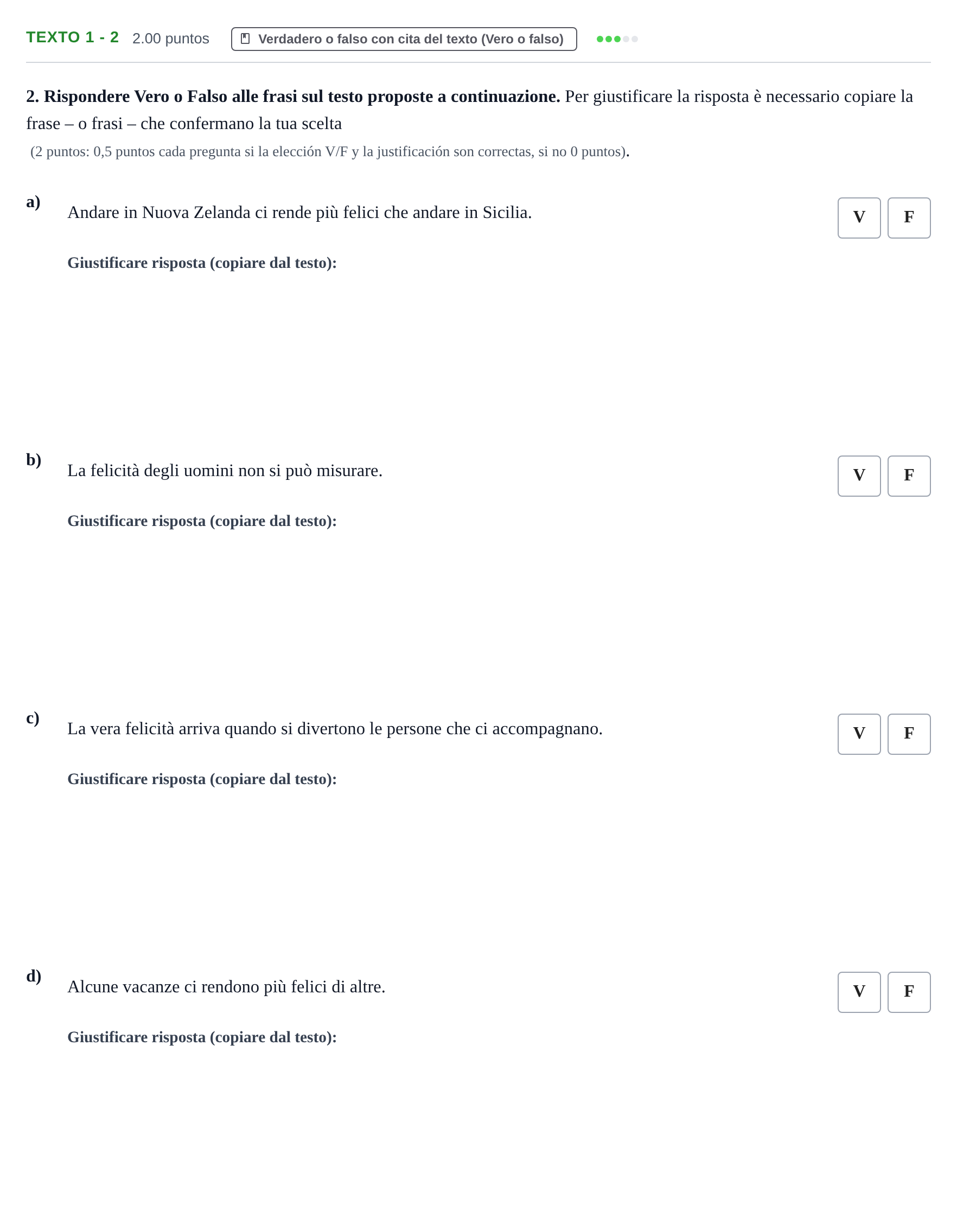 Enunciado: Ejercicio Texto 1 - 2 · Italiano PAU Asturias Ordinaria (2ª lengua extranjera) 2023