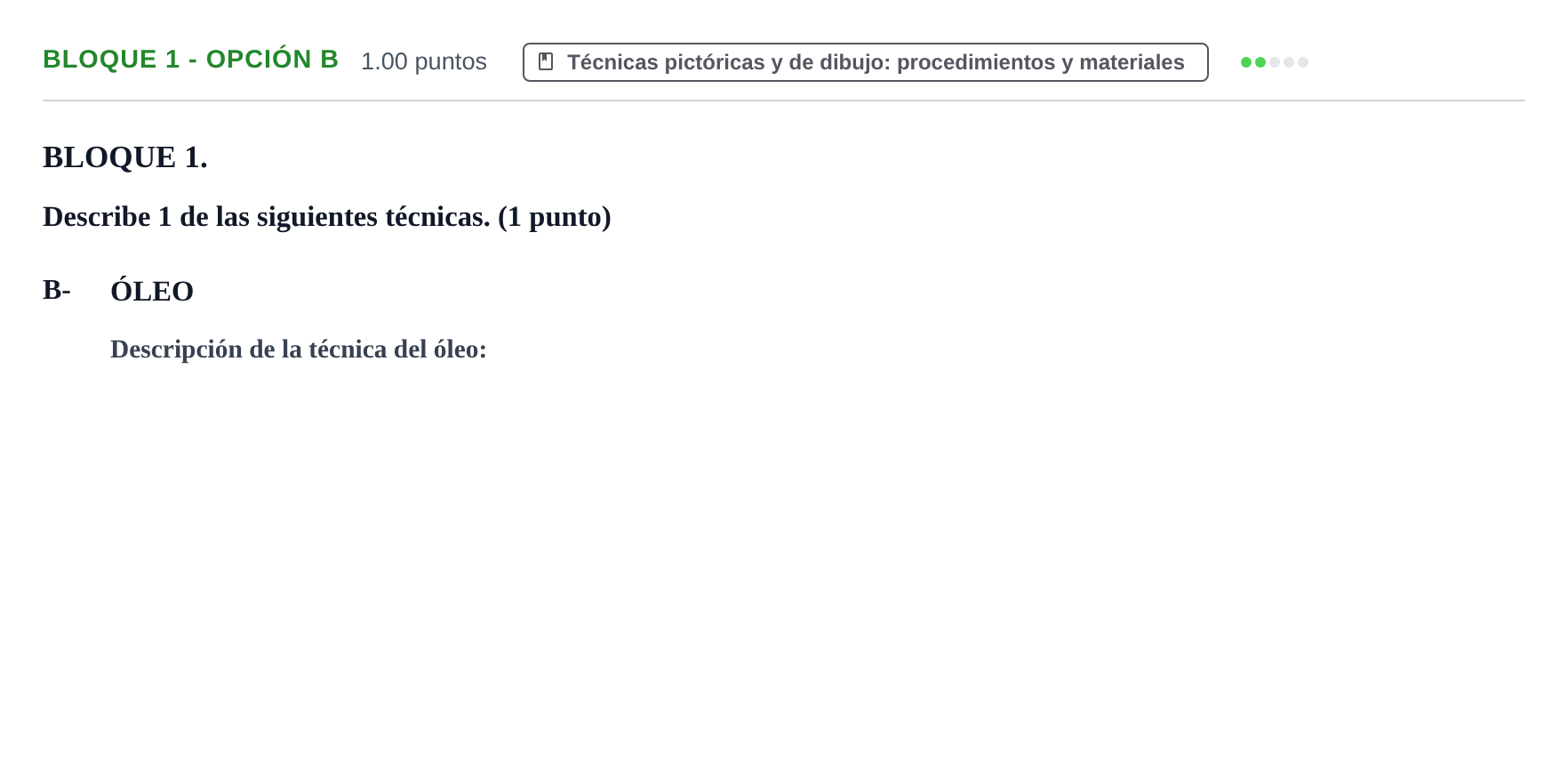 Enunciado: Bloque 1 - Opción B · Técnicas de Expresión Gráfico-Plástica PAU Extremadura Ordinaria 2024