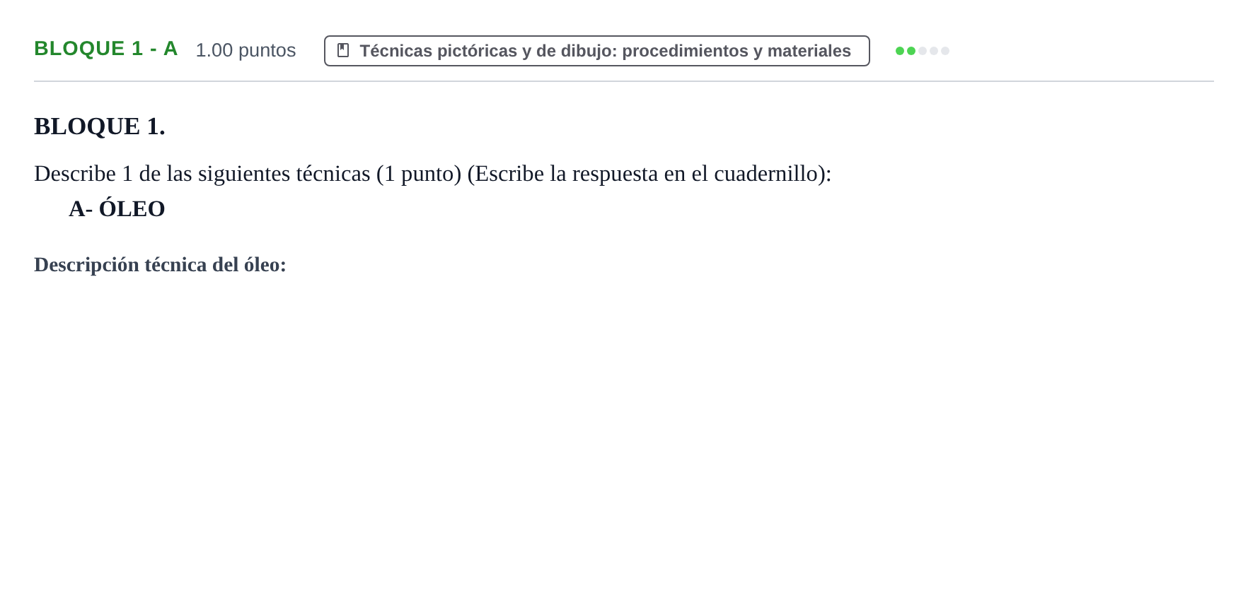 Enunciado: Bloque 1 - A · Técnicas de Expresión Gráfico-Plástica PAU Extremadura Extraordinaria 2024