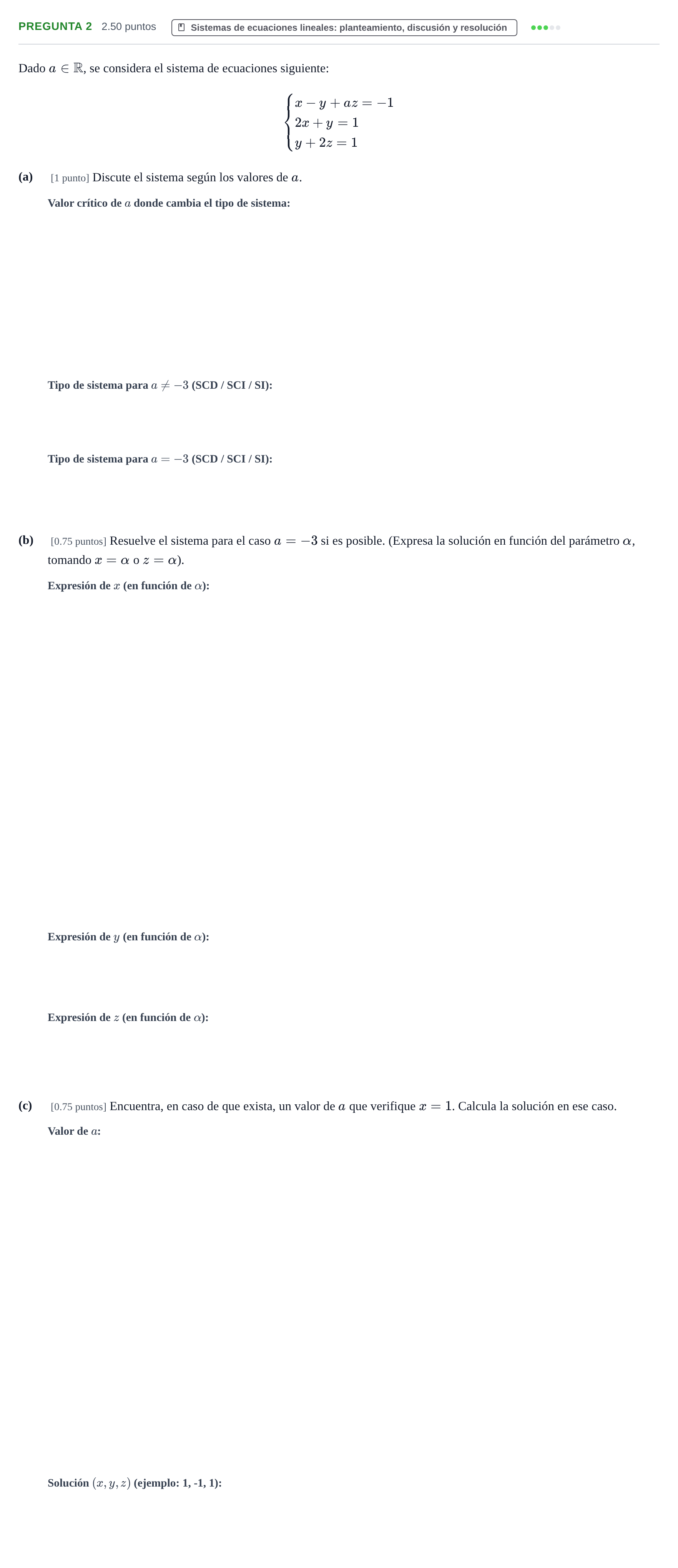 Enunciado: Pregunta 2 · Matemáticas II PAU Asturias Extraordinaria 2023