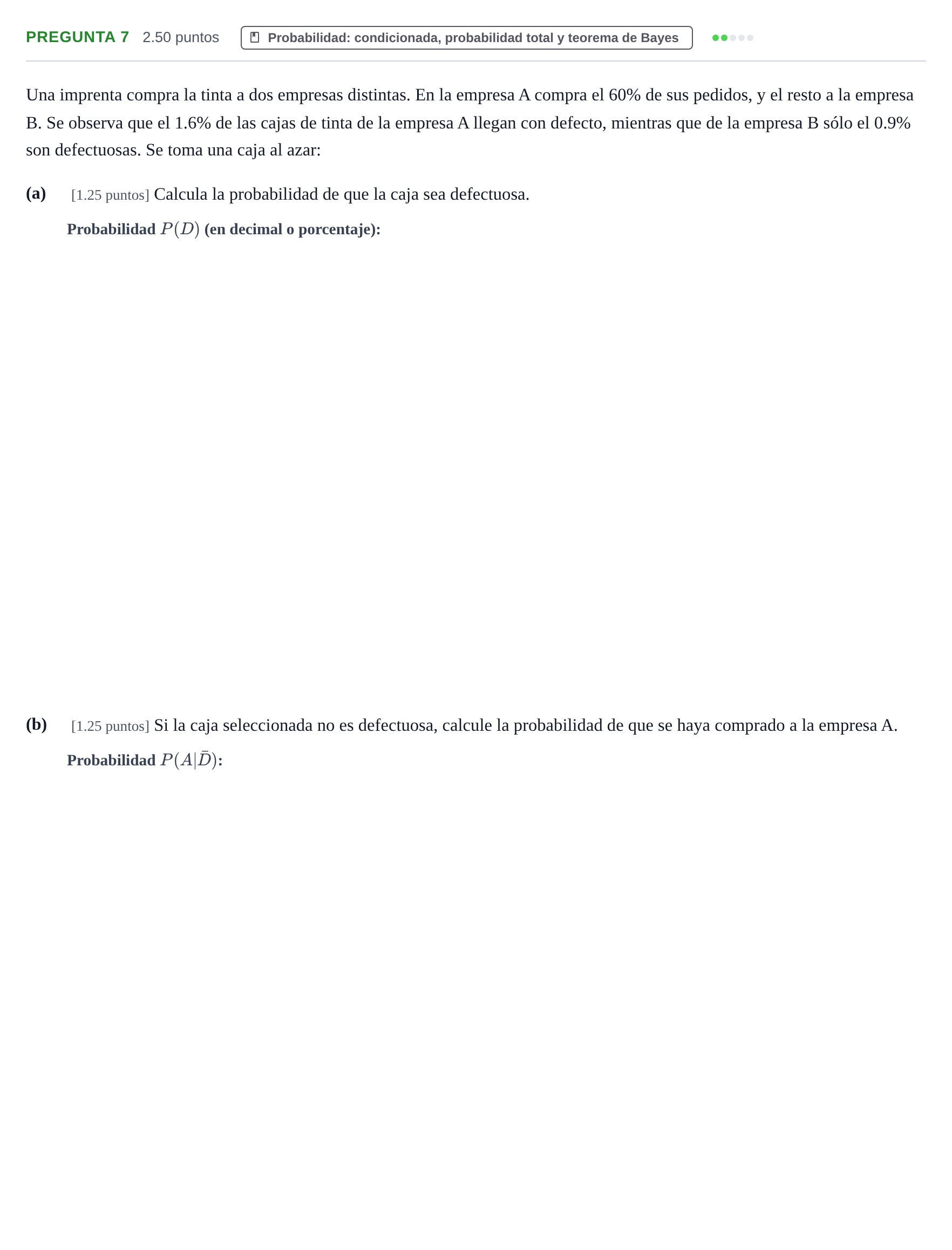 Enunciado: Pregunta 7 · Matemáticas II PAU Asturias Extraordinaria 2023