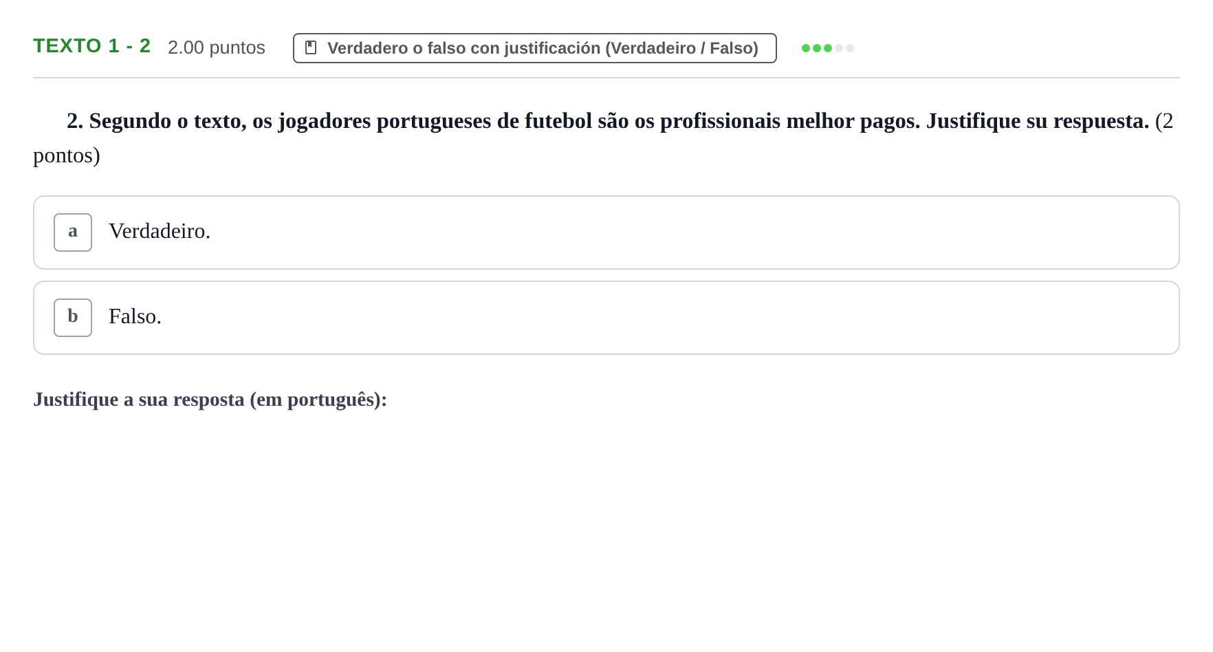 Enunciado: Ejercicio Texto 1 - 2 · Portugués PAU Asturias Extraordinaria (2ª lengua extranjera) 2023