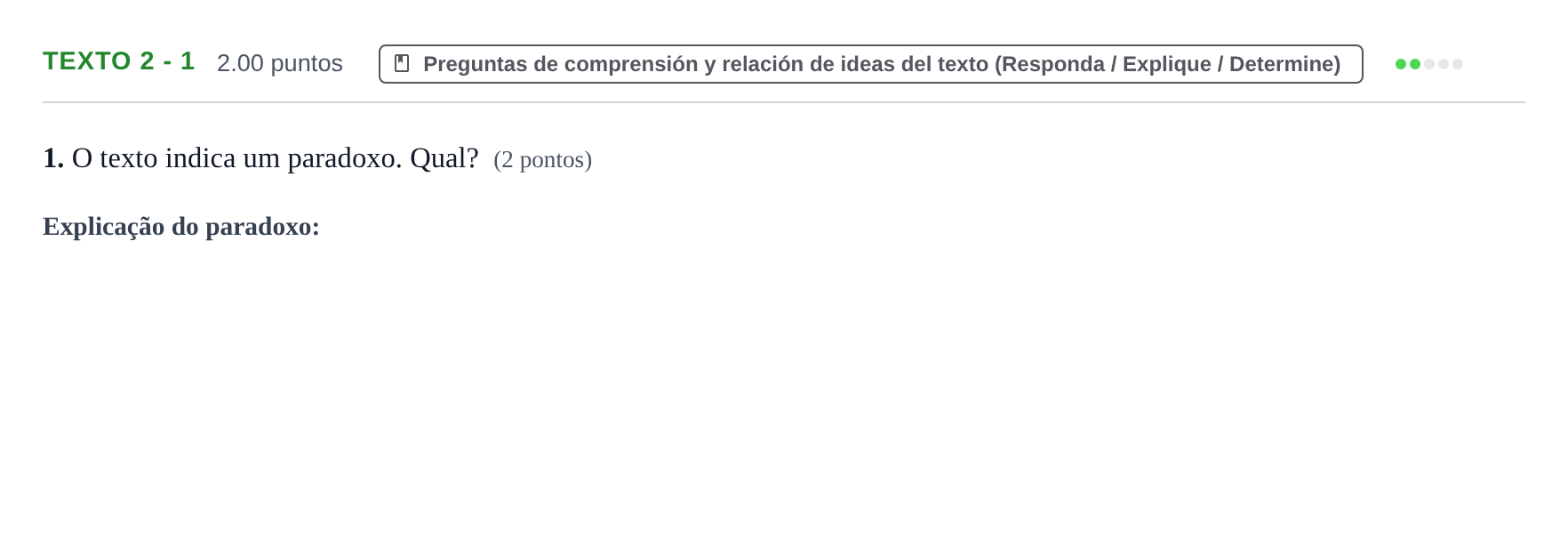 Enunciado: Ejercicio Texto 2 - 1 · Portugués PAU Asturias Extraordinaria (2ª lengua extranjera) 2023
