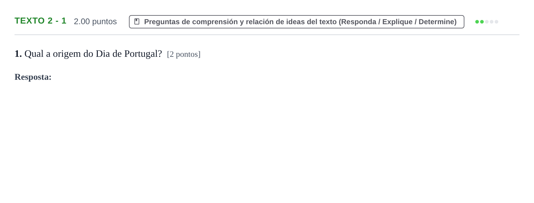 Enunciado: Ejercicio Texto 2 - 1 · Portugués PAU Asturias Ordinaria (2ª lengua extranjera) 2023