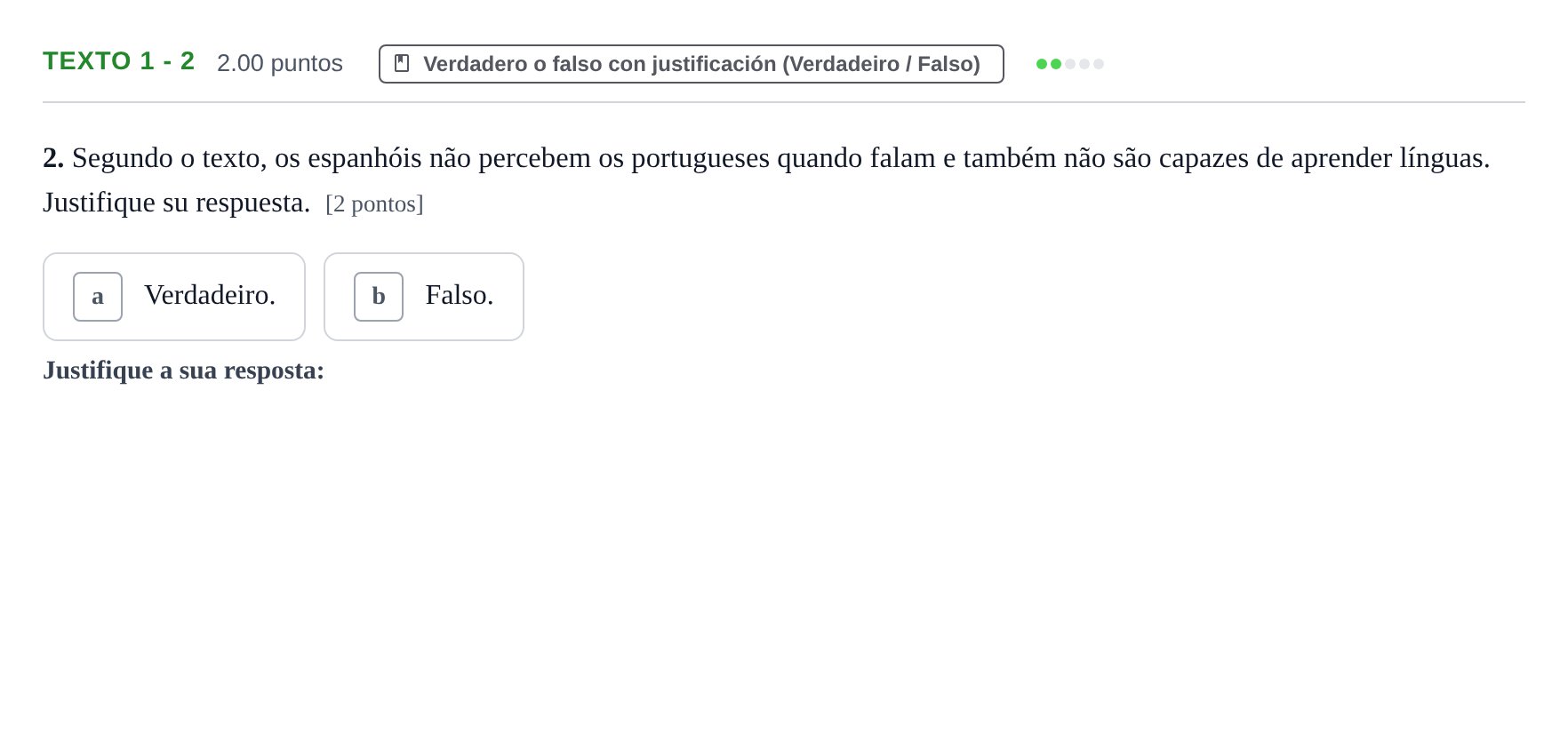 Enunciado: Ejercicio Texto 1 - 2 · Portugués PAU Asturias Ordinaria 2023