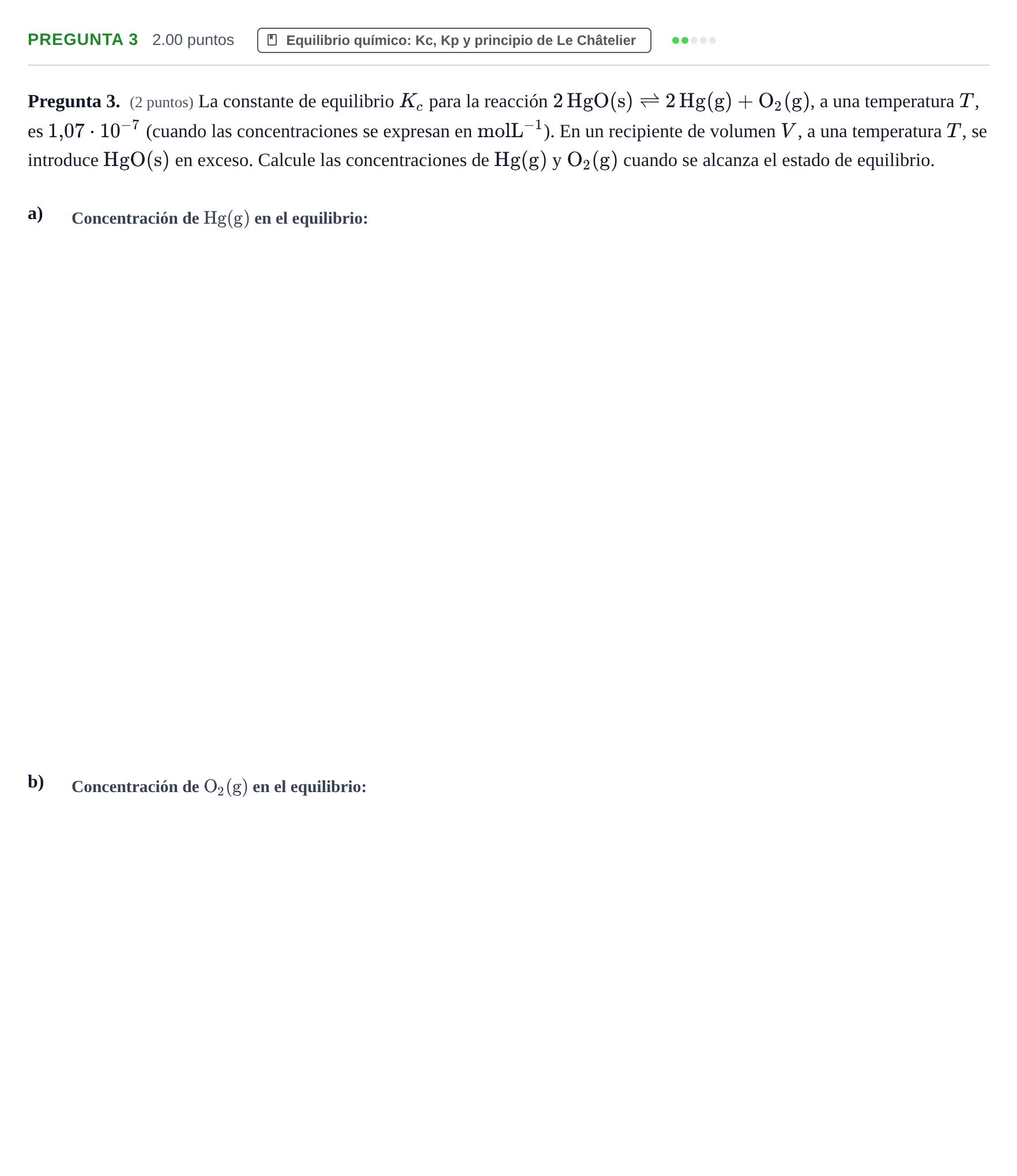 Enunciado: Pregunta 3 · Química PAU Asturias Ordinaria 2023