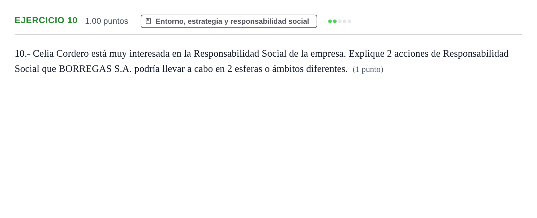 Enunciado: Problema 10 · Empresa y Diseño de Modelos de Negocio PAU Extremadura Ordinaria 2023