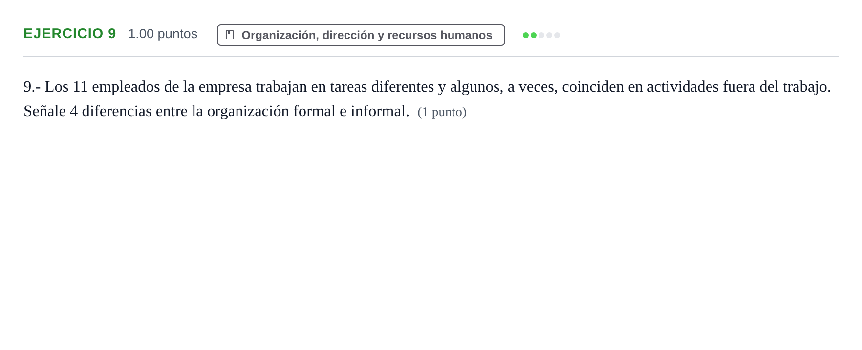 Enunciado: Problema 9 · Empresa y Diseño de Modelos de Negocio PAU Extremadura Ordinaria 2023