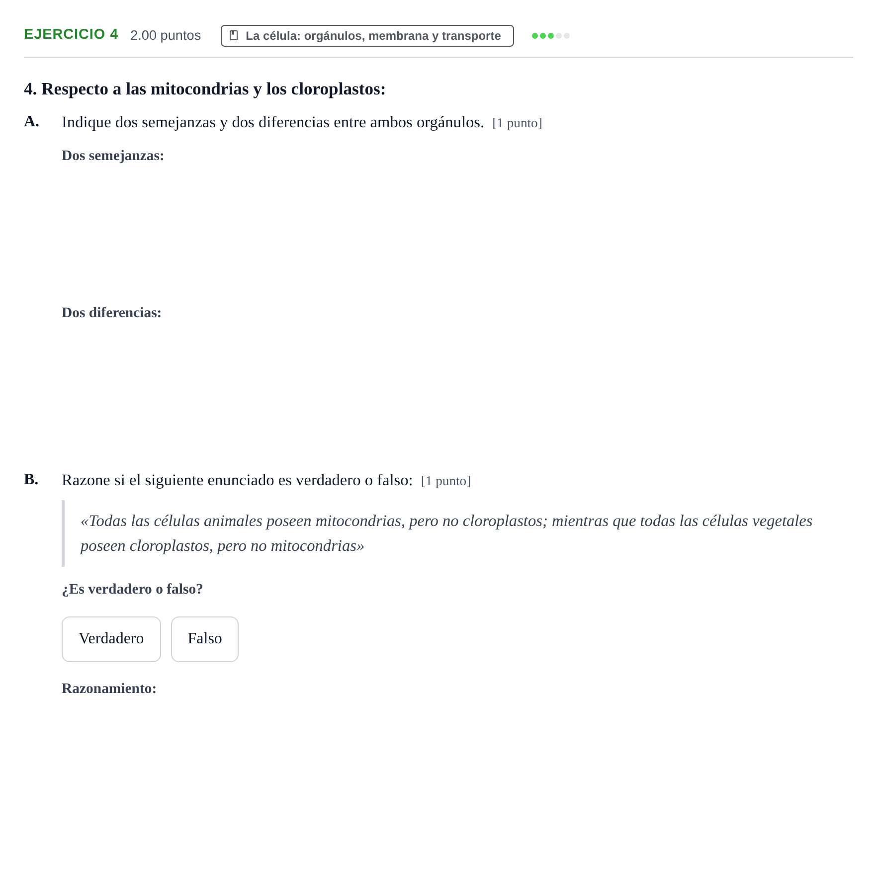 Enunciado: Problema 4 · Biología PAU Extremadura Ordinaria 2023