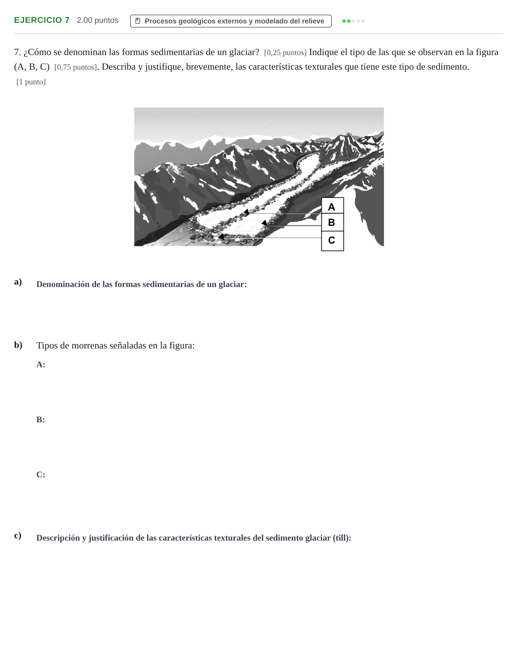 Enunciado: Problema 7 · Geología y Ciencias Ambientales PAU Extremadura Ordinaria 2023
